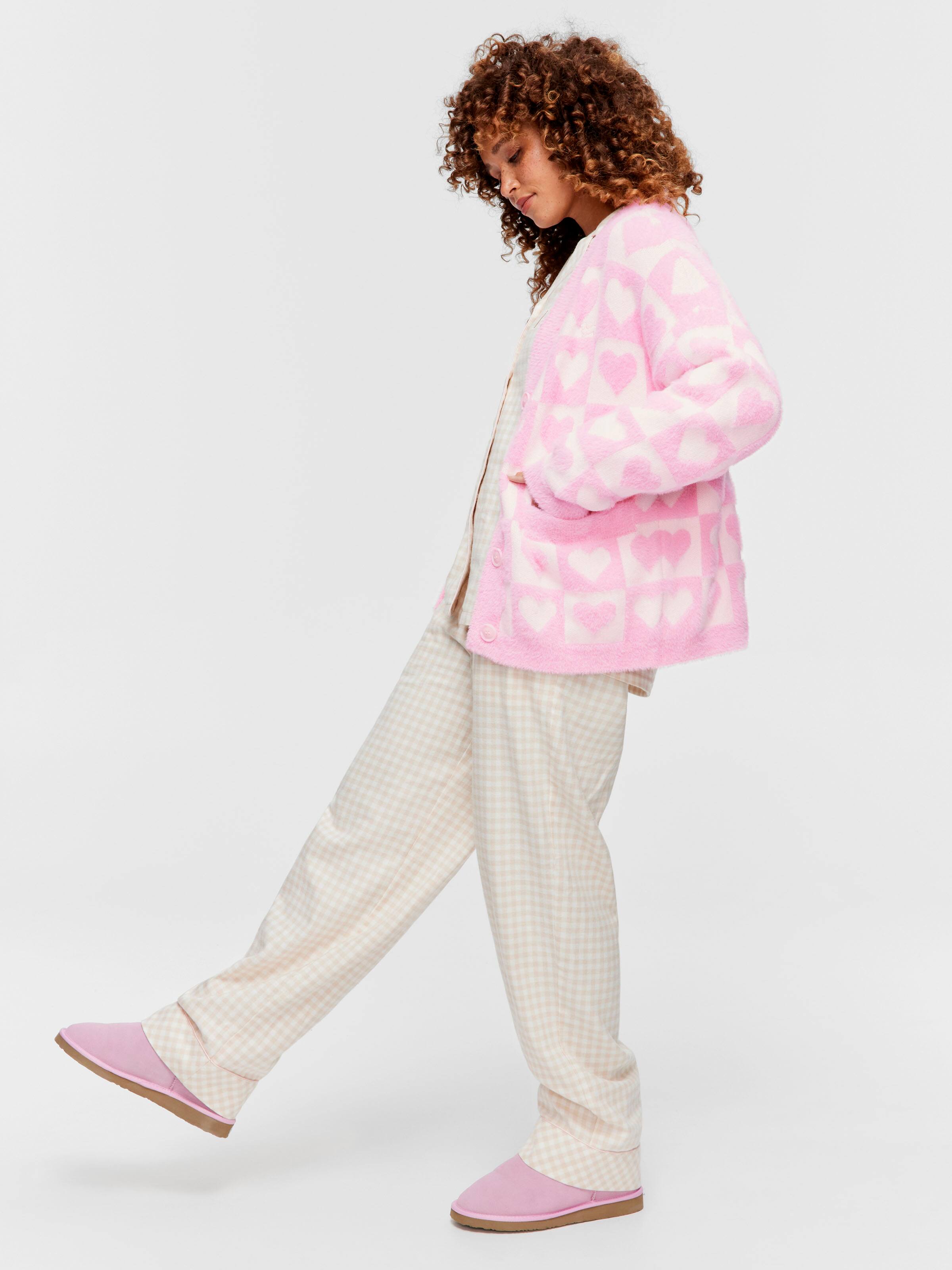 Knit Jacquard Heart Cardi