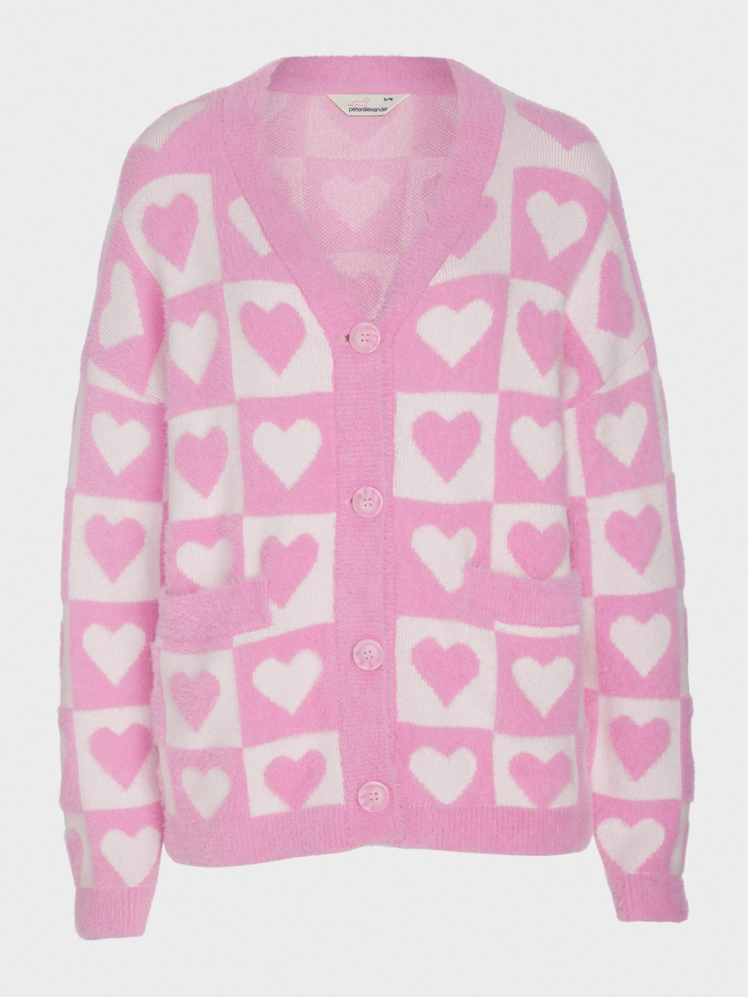 Image for Knit Jacquard Heart Cardi from Peter Alexander