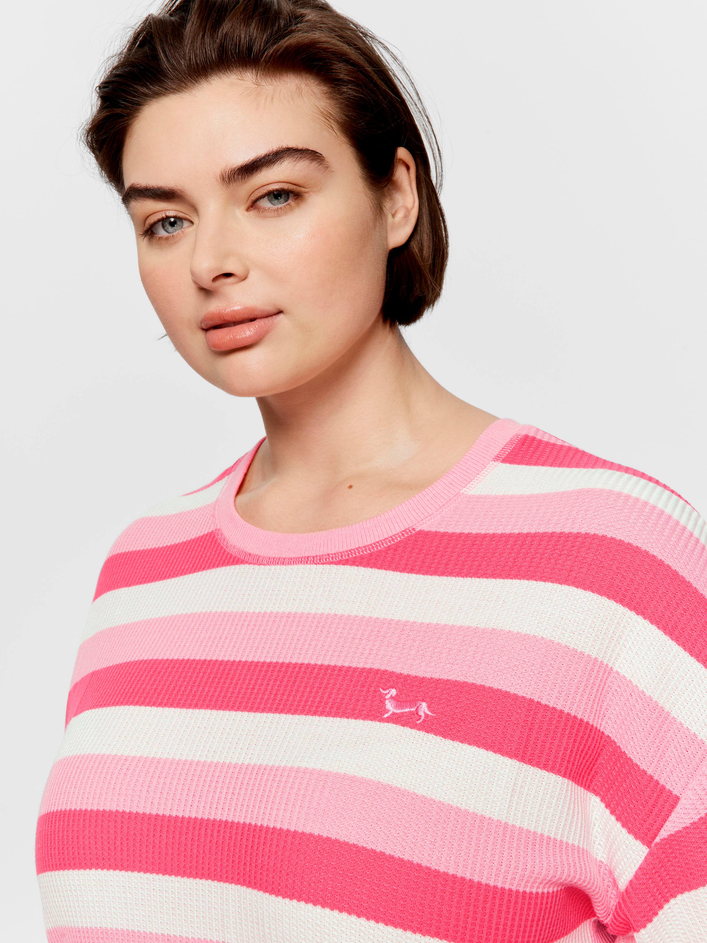 P.A. Plus Stripe Waffle Pj Set