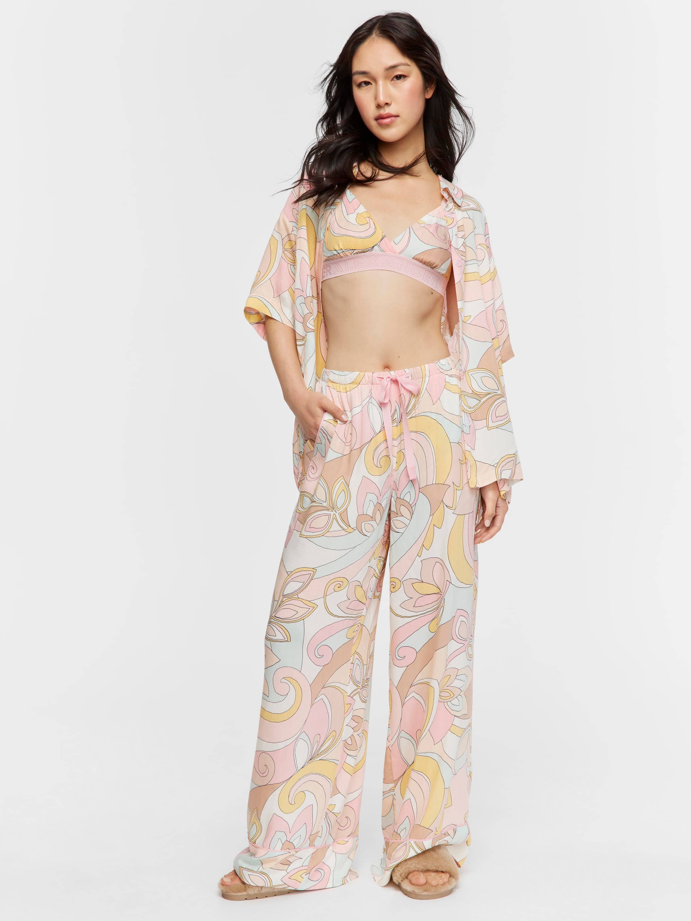 Pastel Paisley Wide Leg Pj Bottom