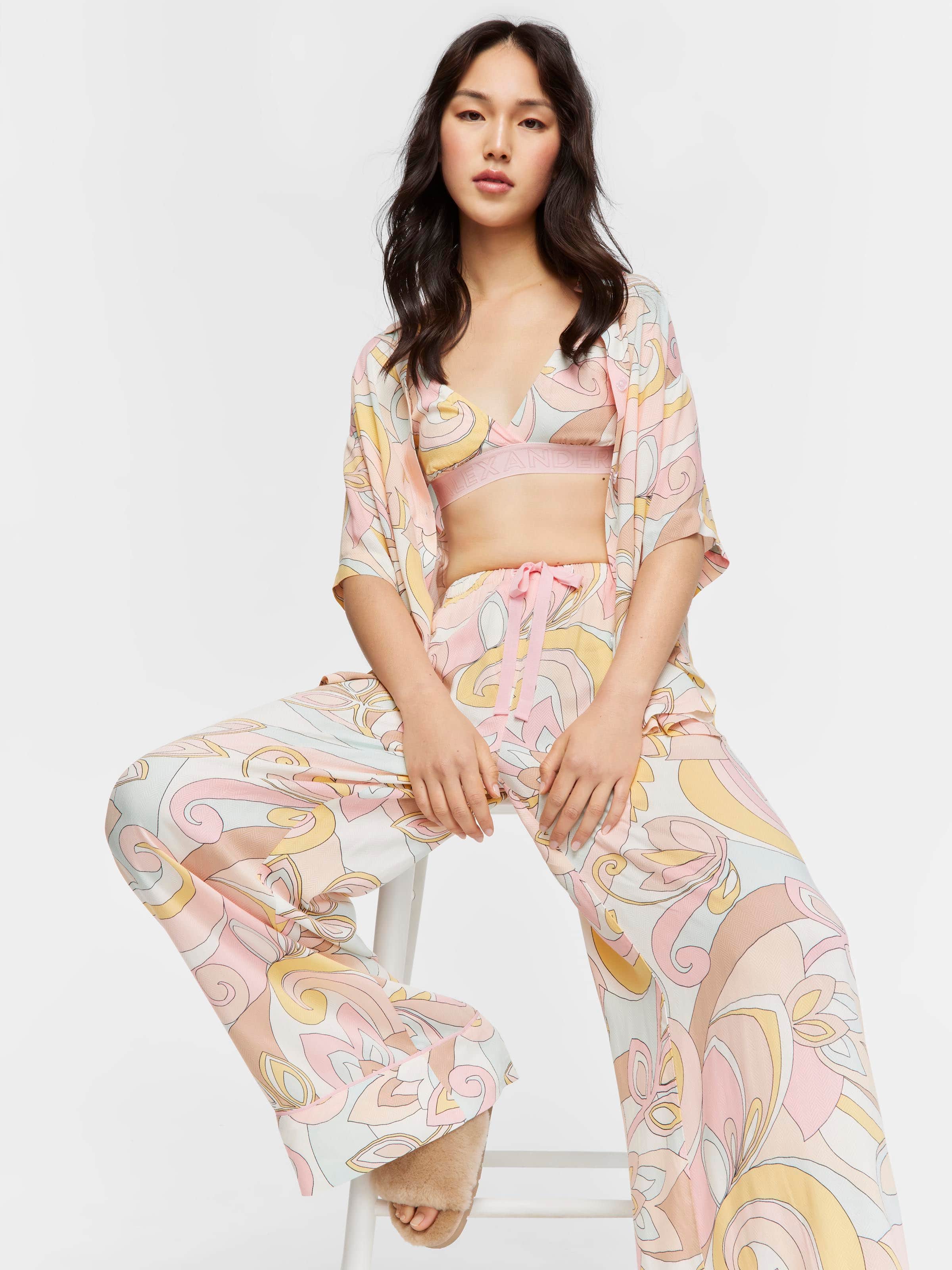 Pastel Paisley Wide Leg Pj Bottom