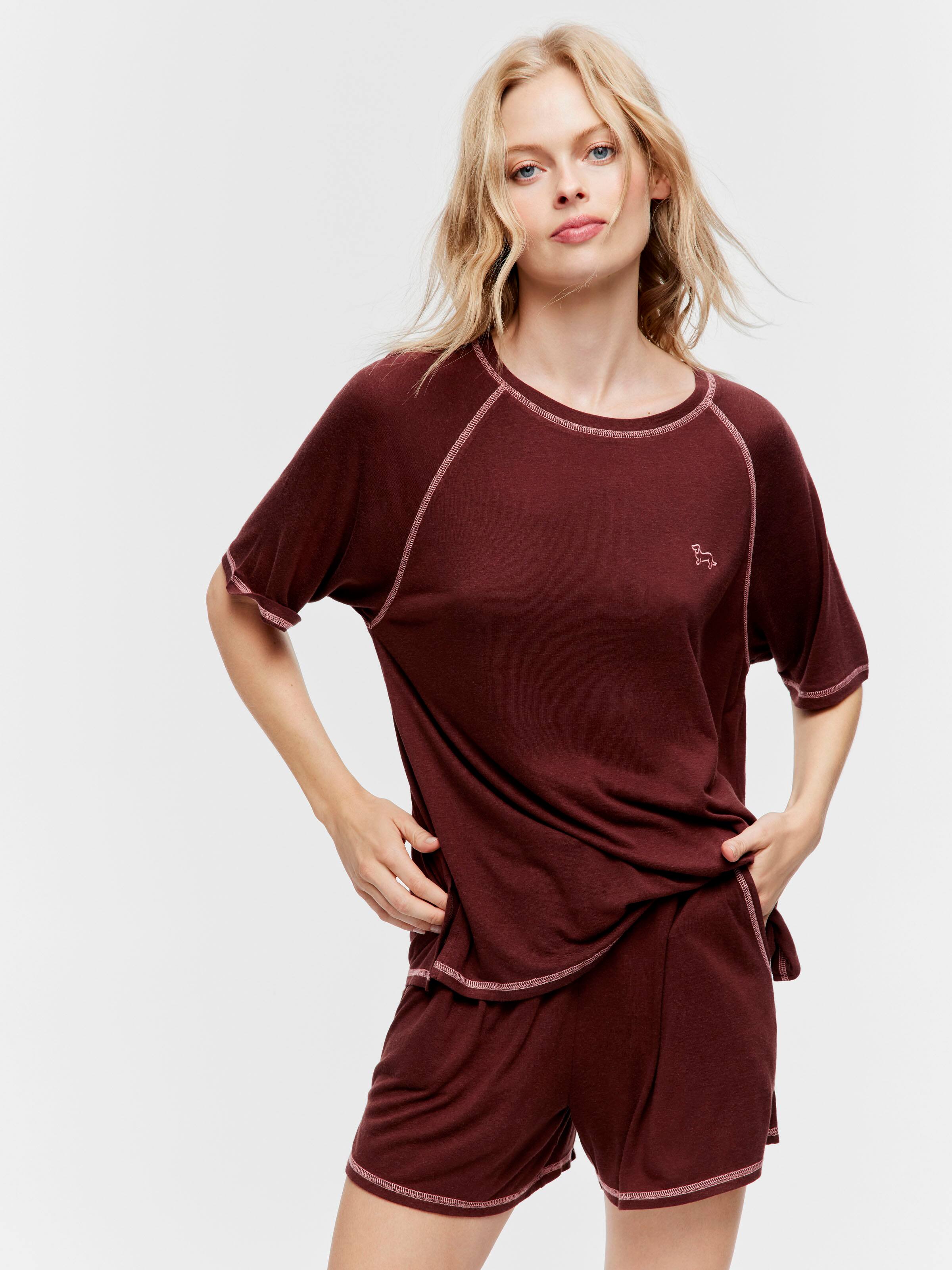 Contrast Oversized Top