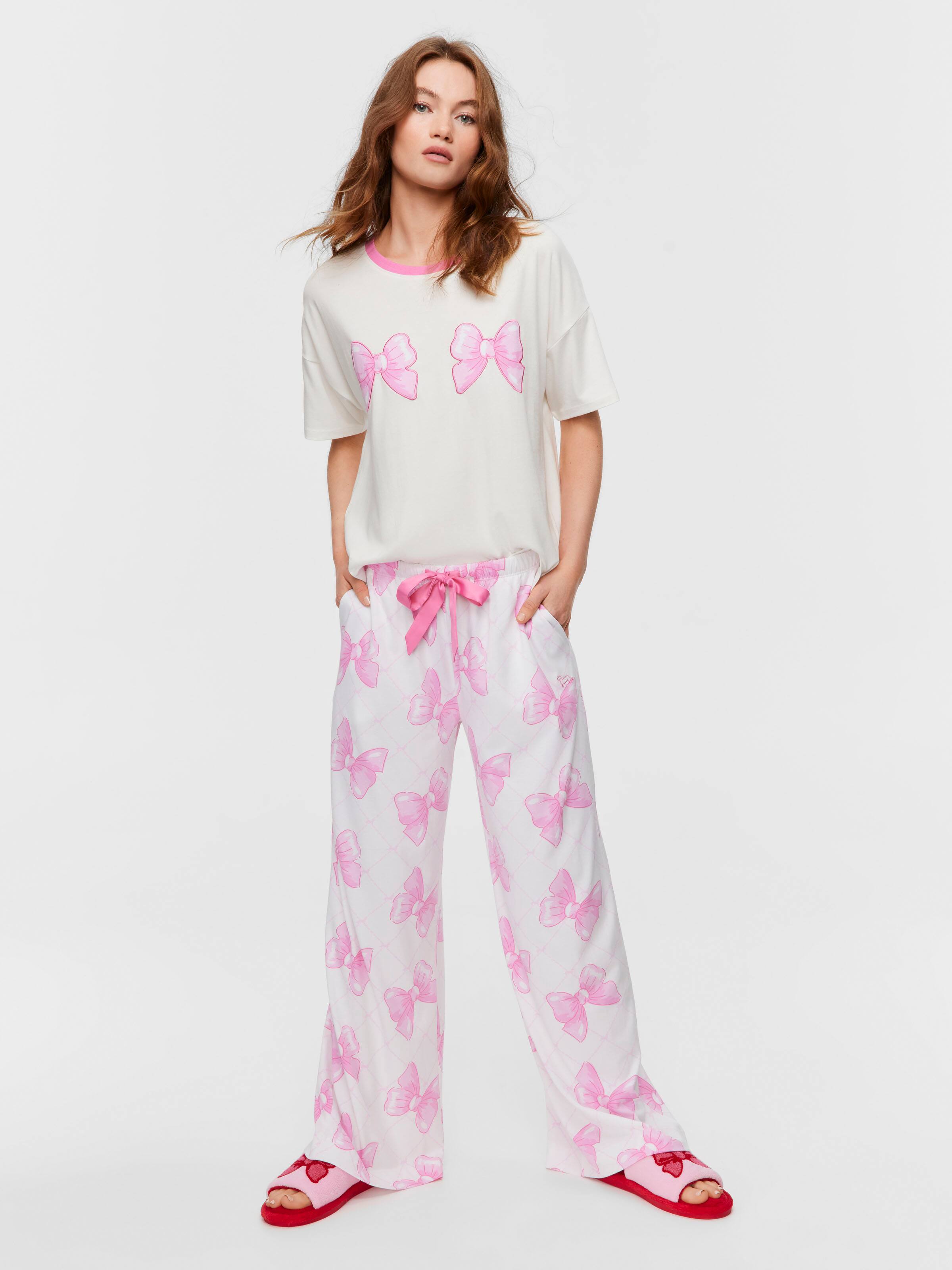 Bow Wide Leg Pj Bottom