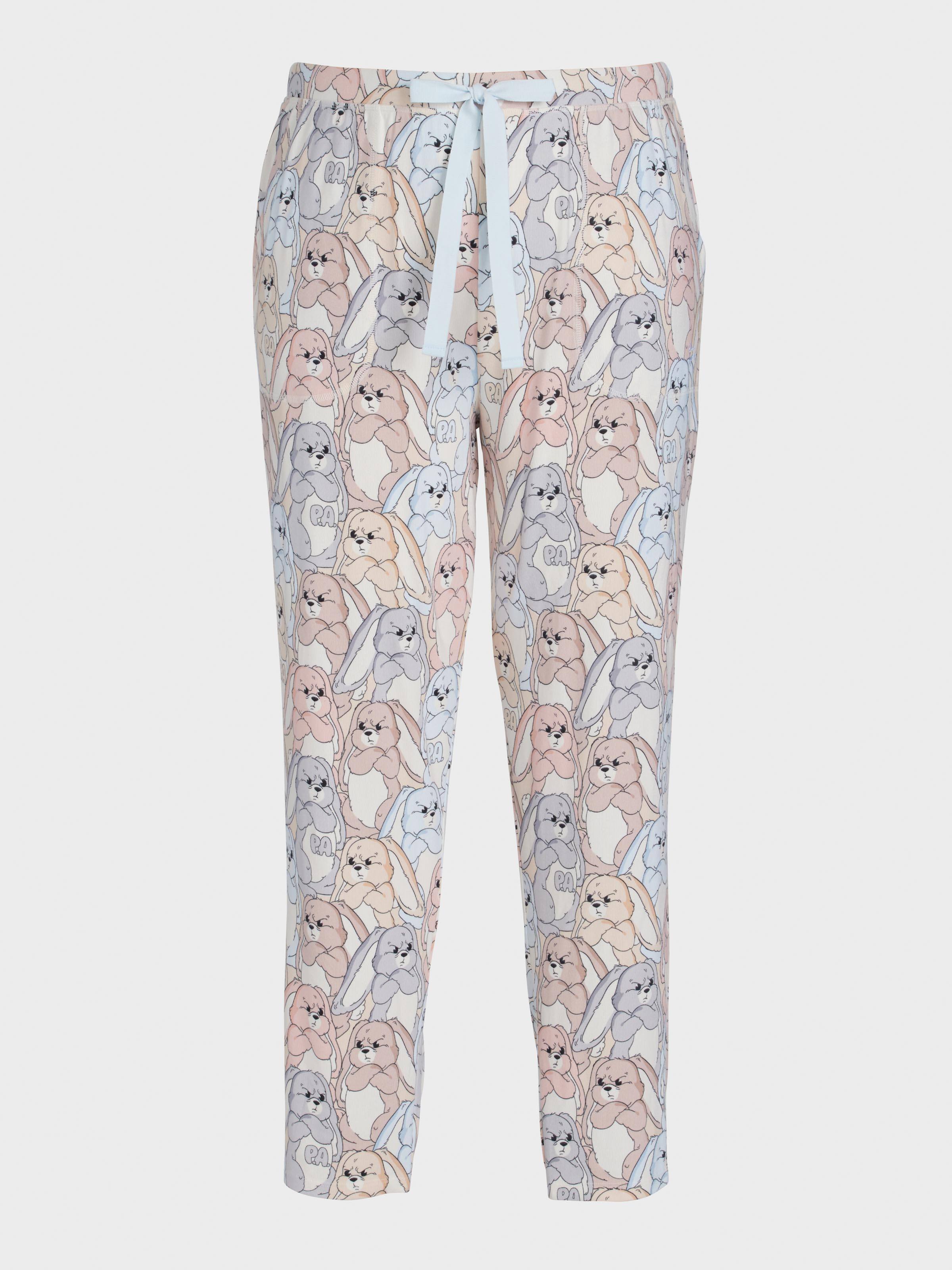 Image for P.A. Plus Grumpy Bunny Plush Tapered Leg Pj Bottom from Peter Alexander