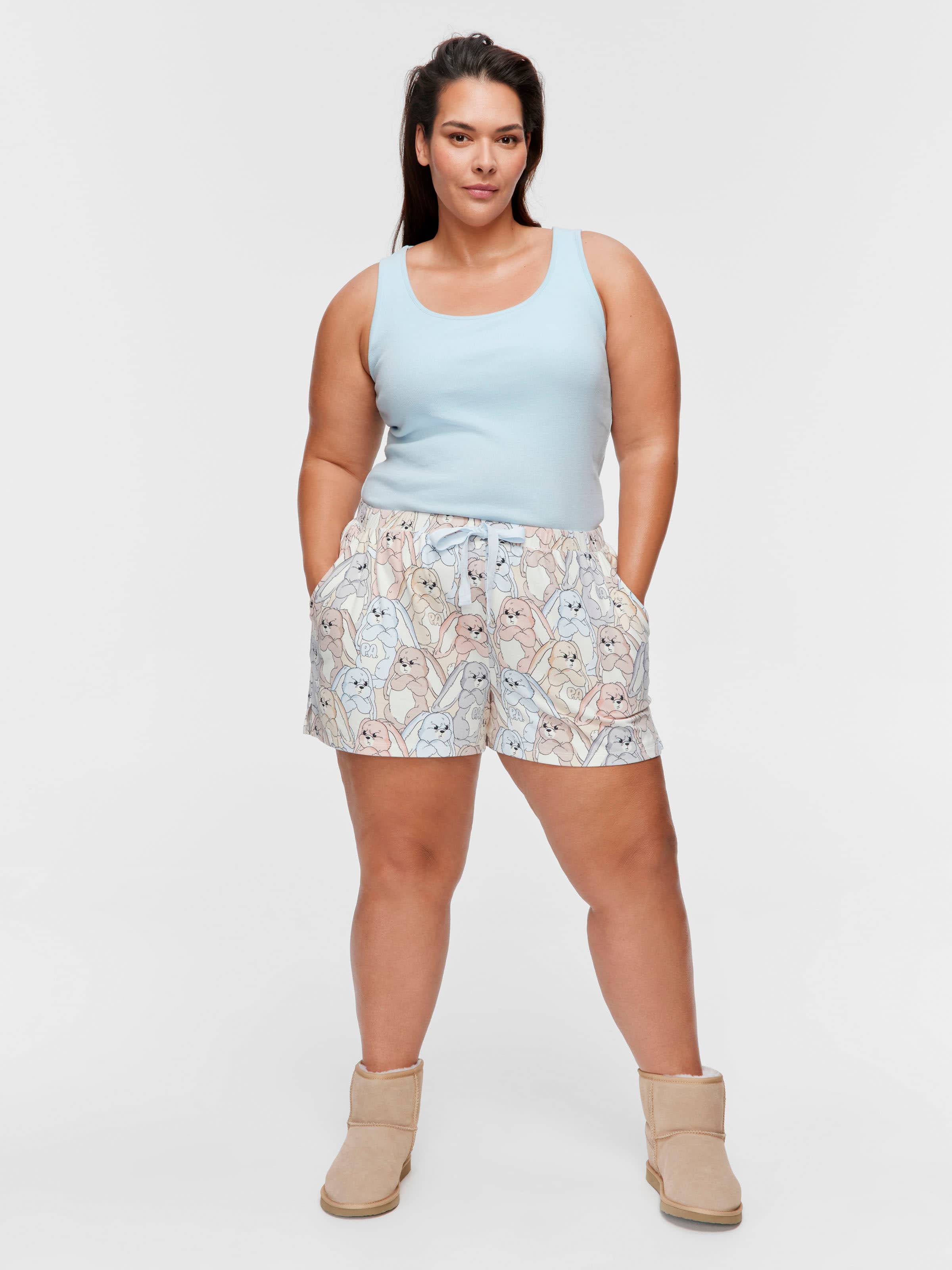 Image for P.A. Plus Grumpy Bunny Plush Mid Short from Peter Alexander
