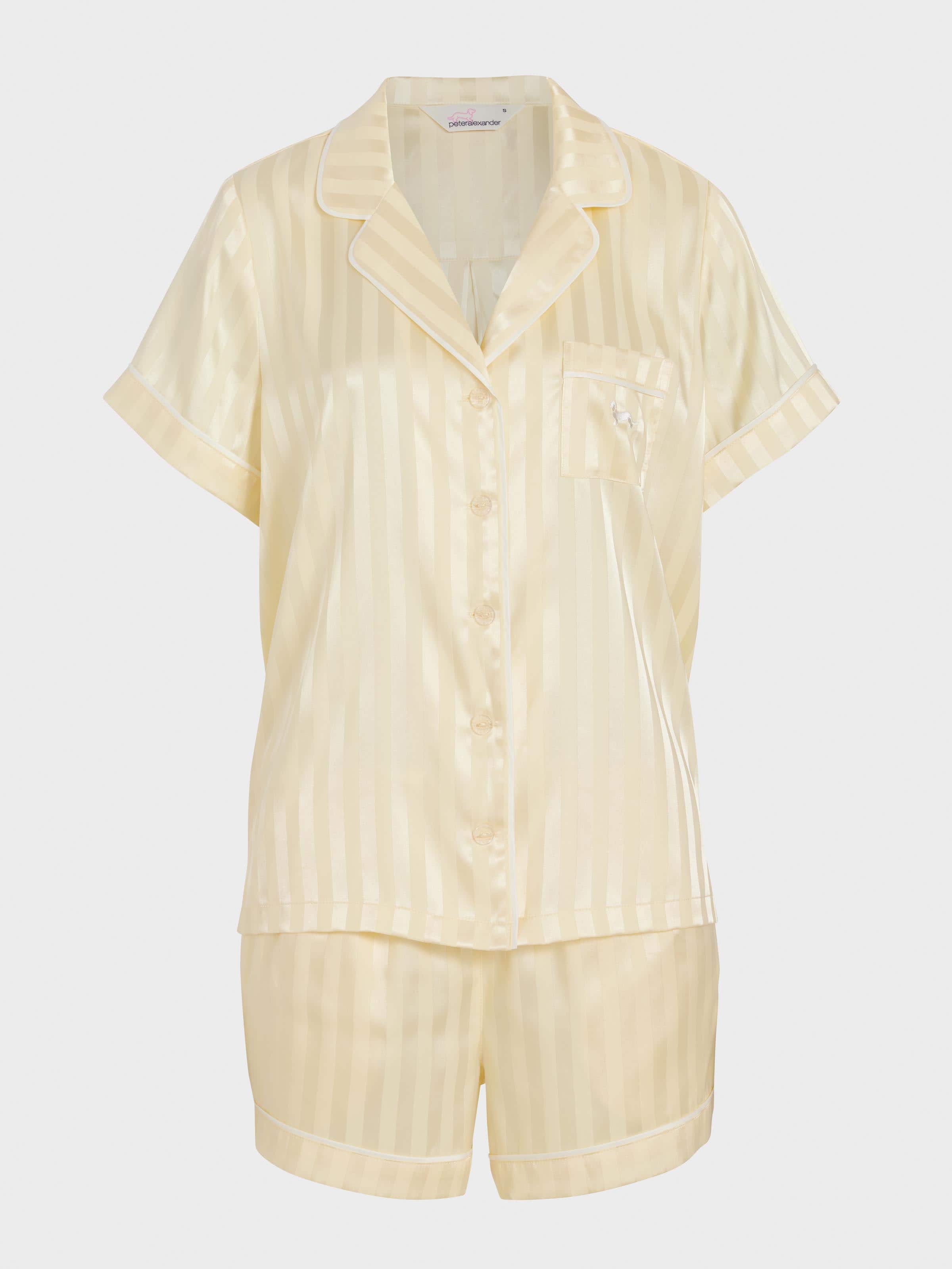 Image for Butter Stripe Satin Shortie Pj Set from Peter Alexander