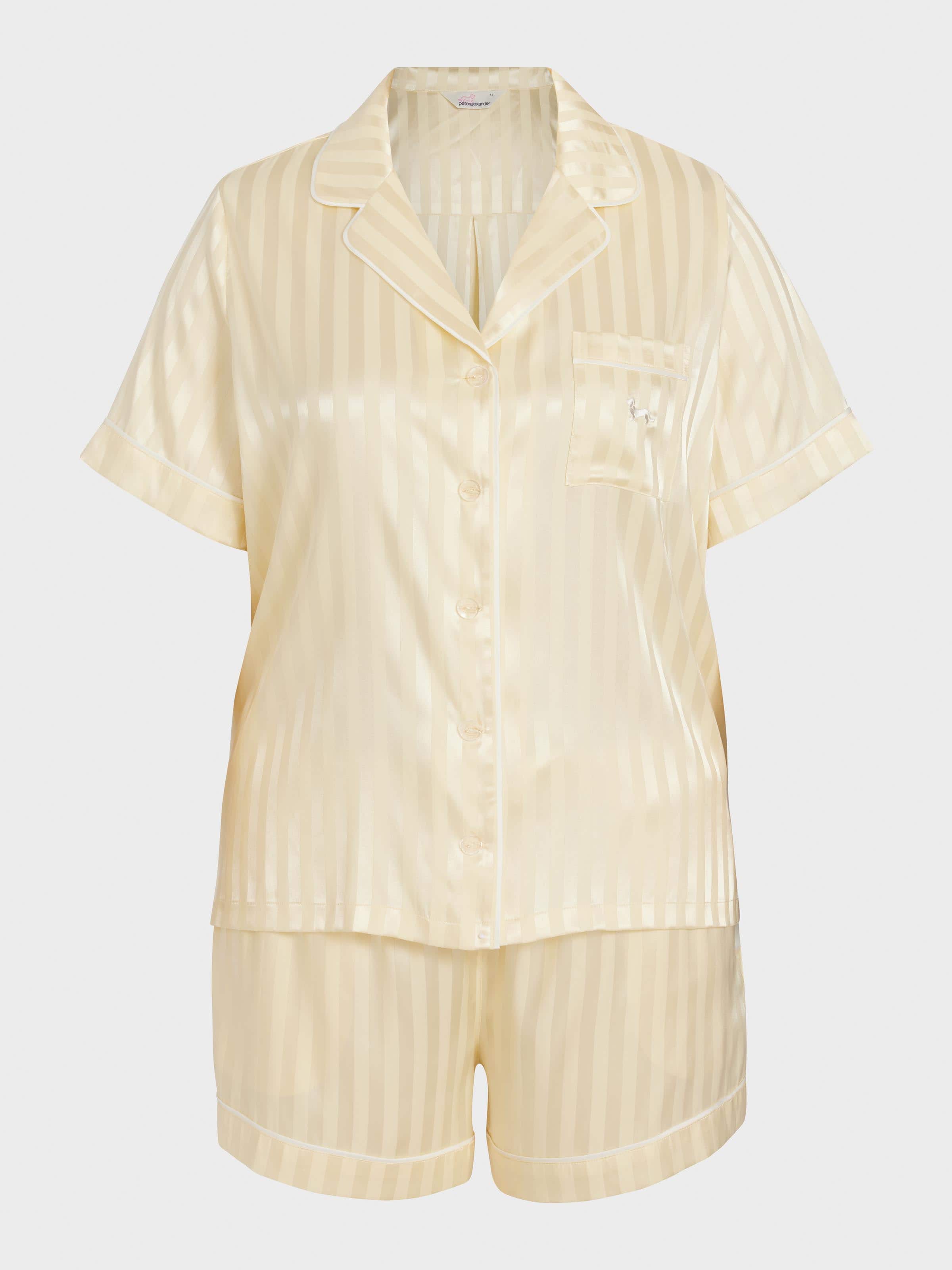 Image for P.A. Plus Butter Stripe Shortie Pj Set from Peter Alexander