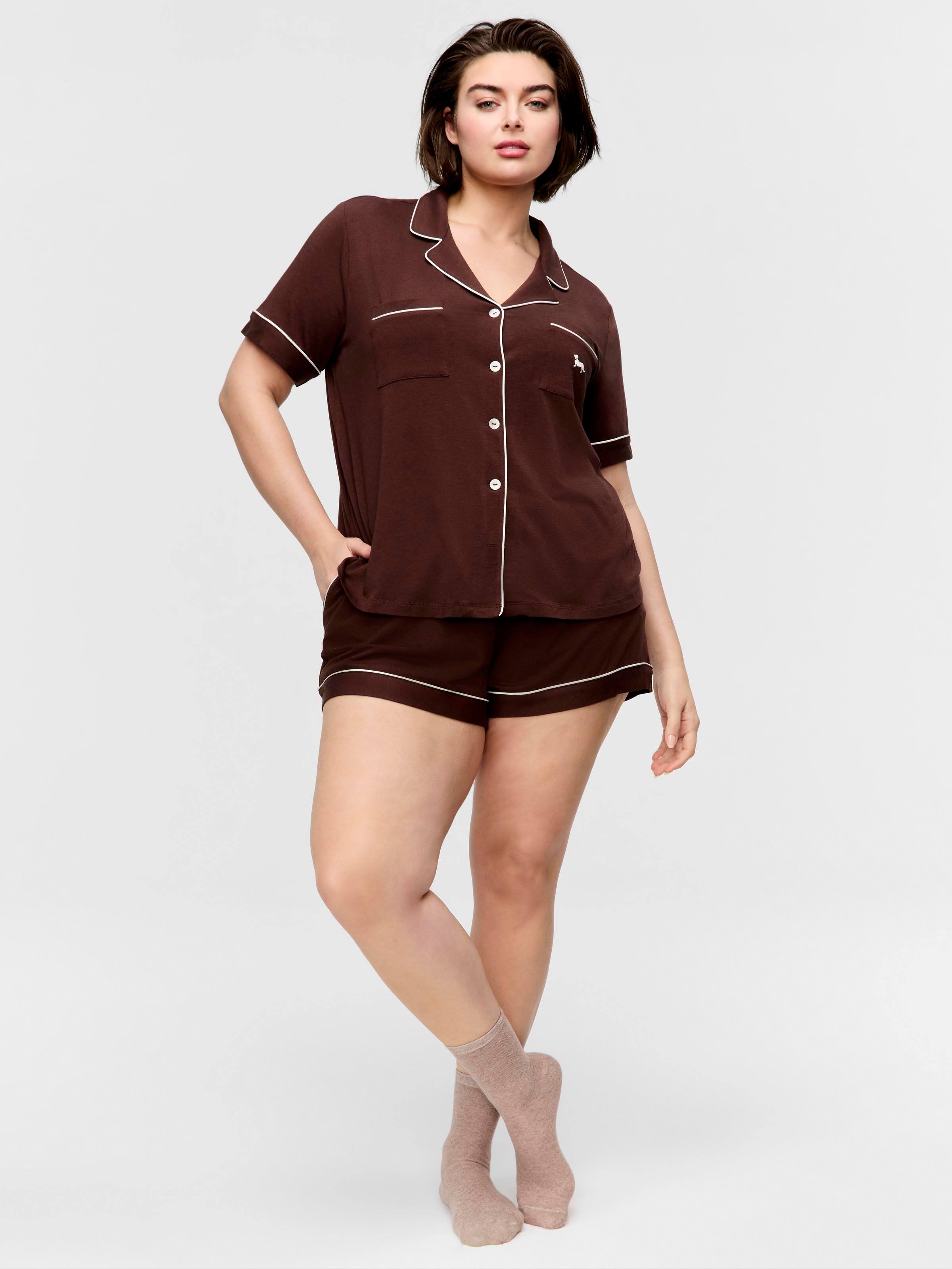 P.A. Plus Chocolate Bamboo Knit Pj Set