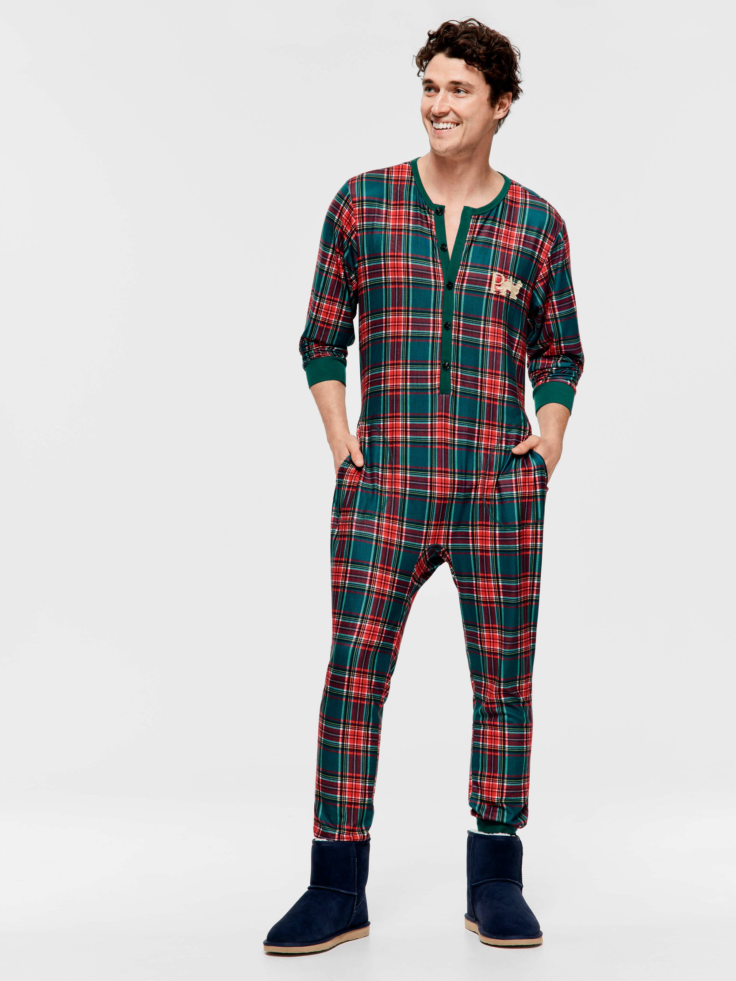 Tartan Long Sleeve Jumpsuit