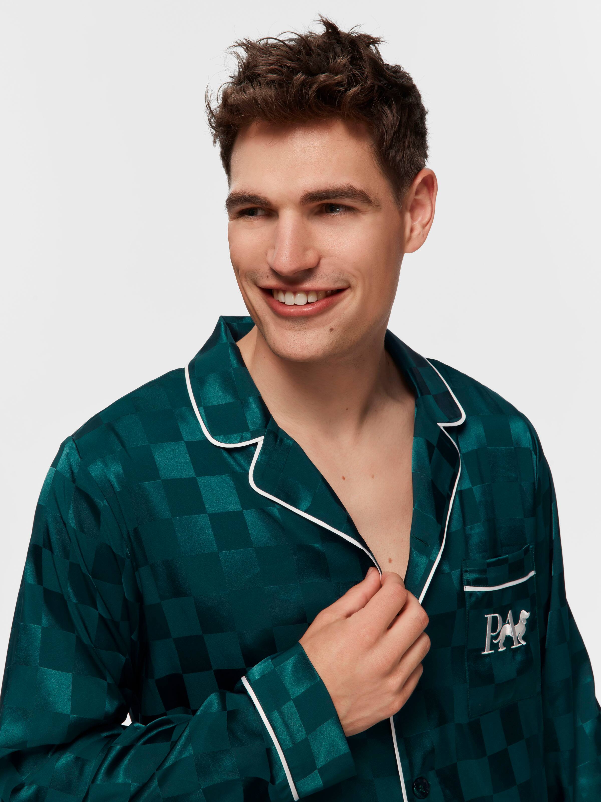 Jolly Green Satin Long Sleeve Pj Set