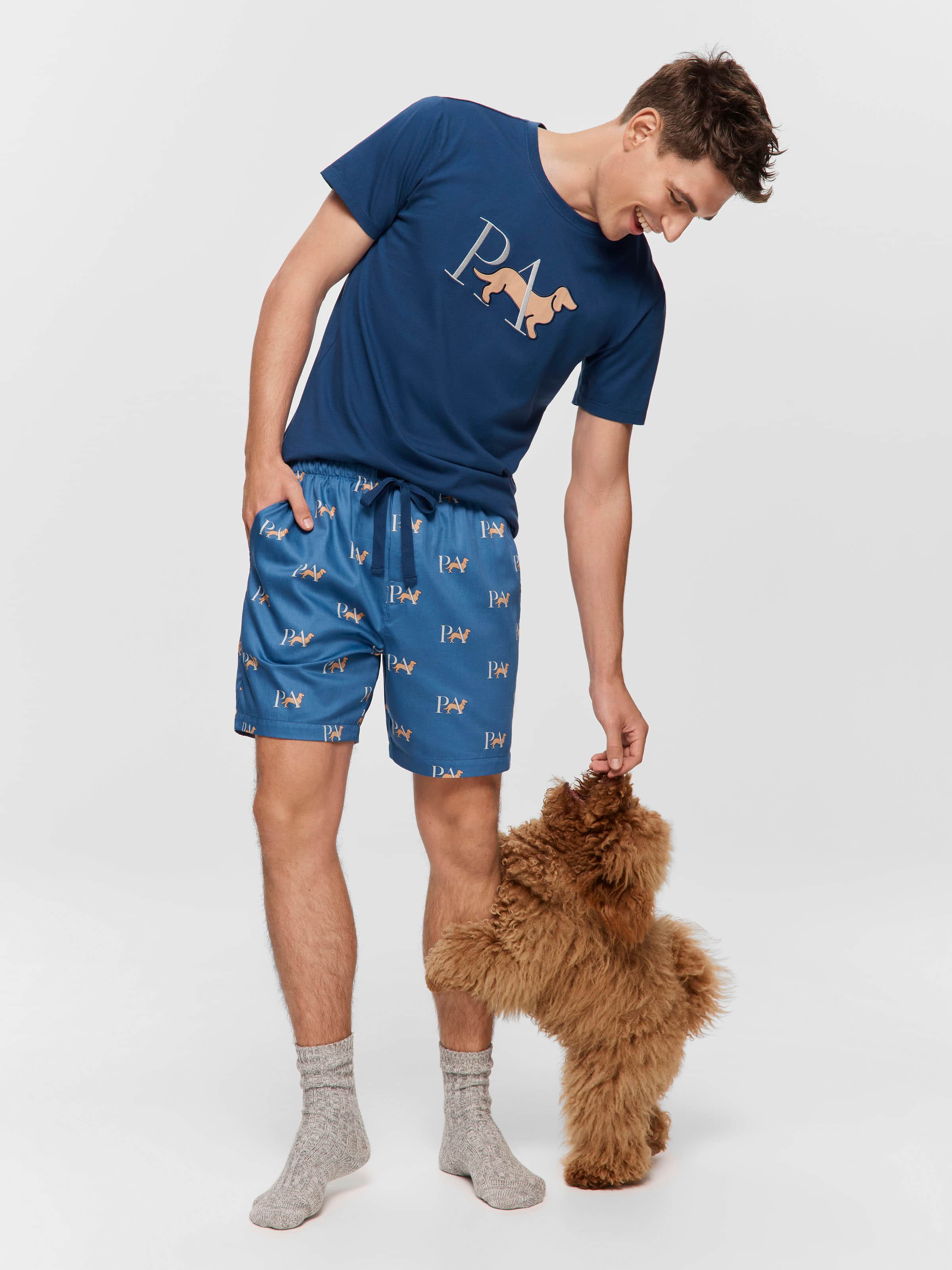 Classic Textured Short Sleeve Pj Set