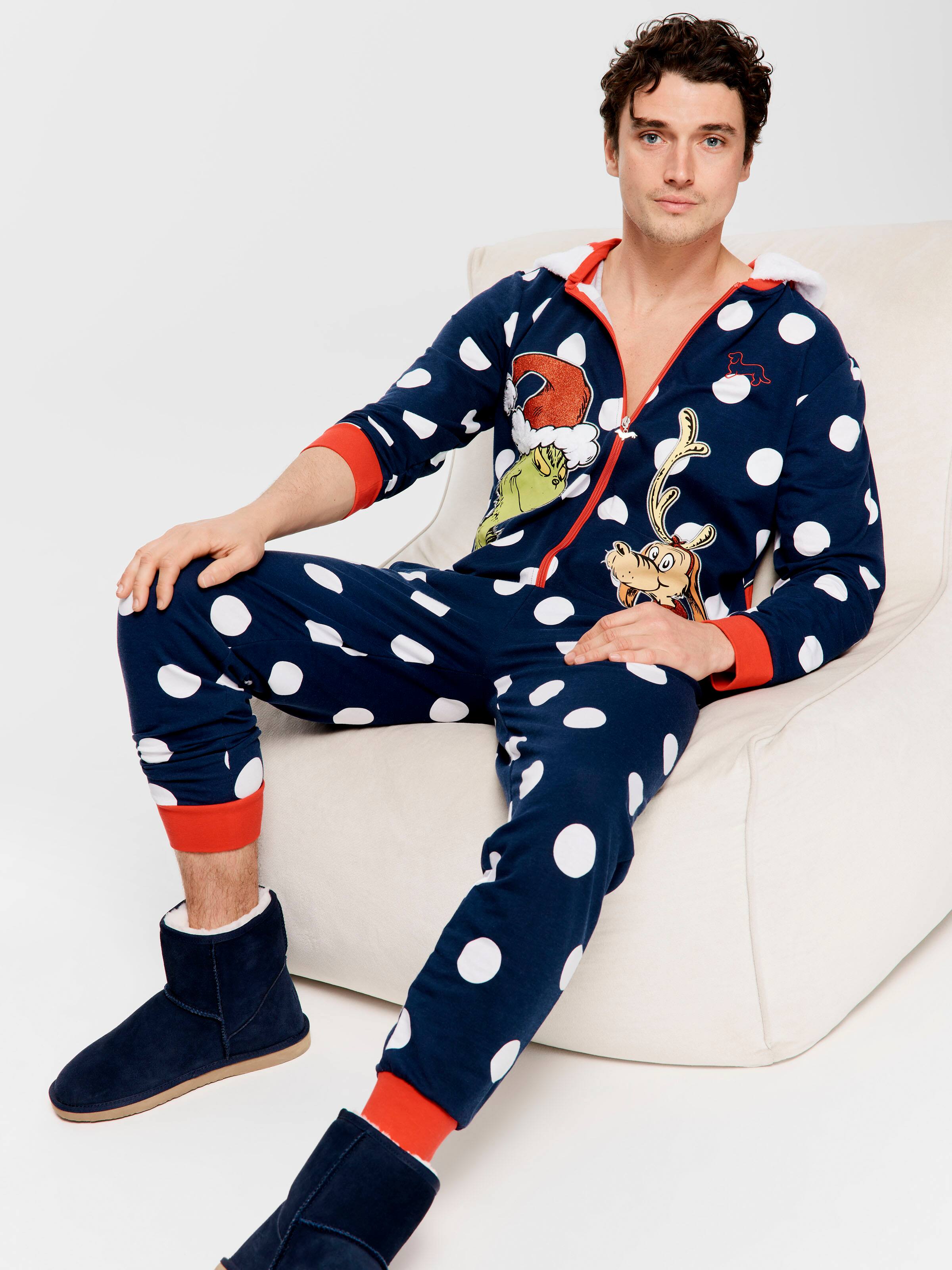 Men's The Grinch Long Sleeve Onesie