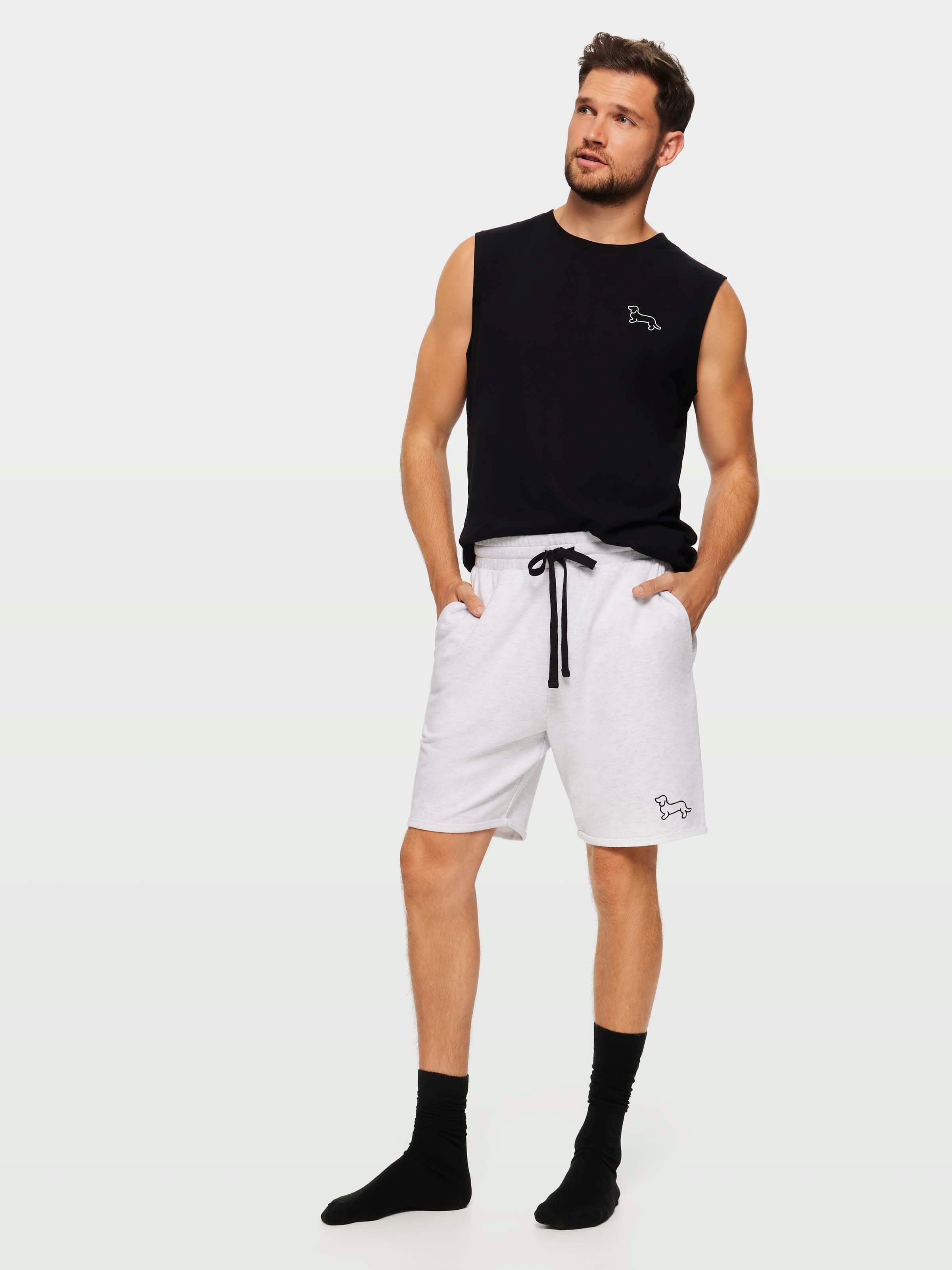 Image for Light Grey Cut Off Sweat Short from Peter Alexander