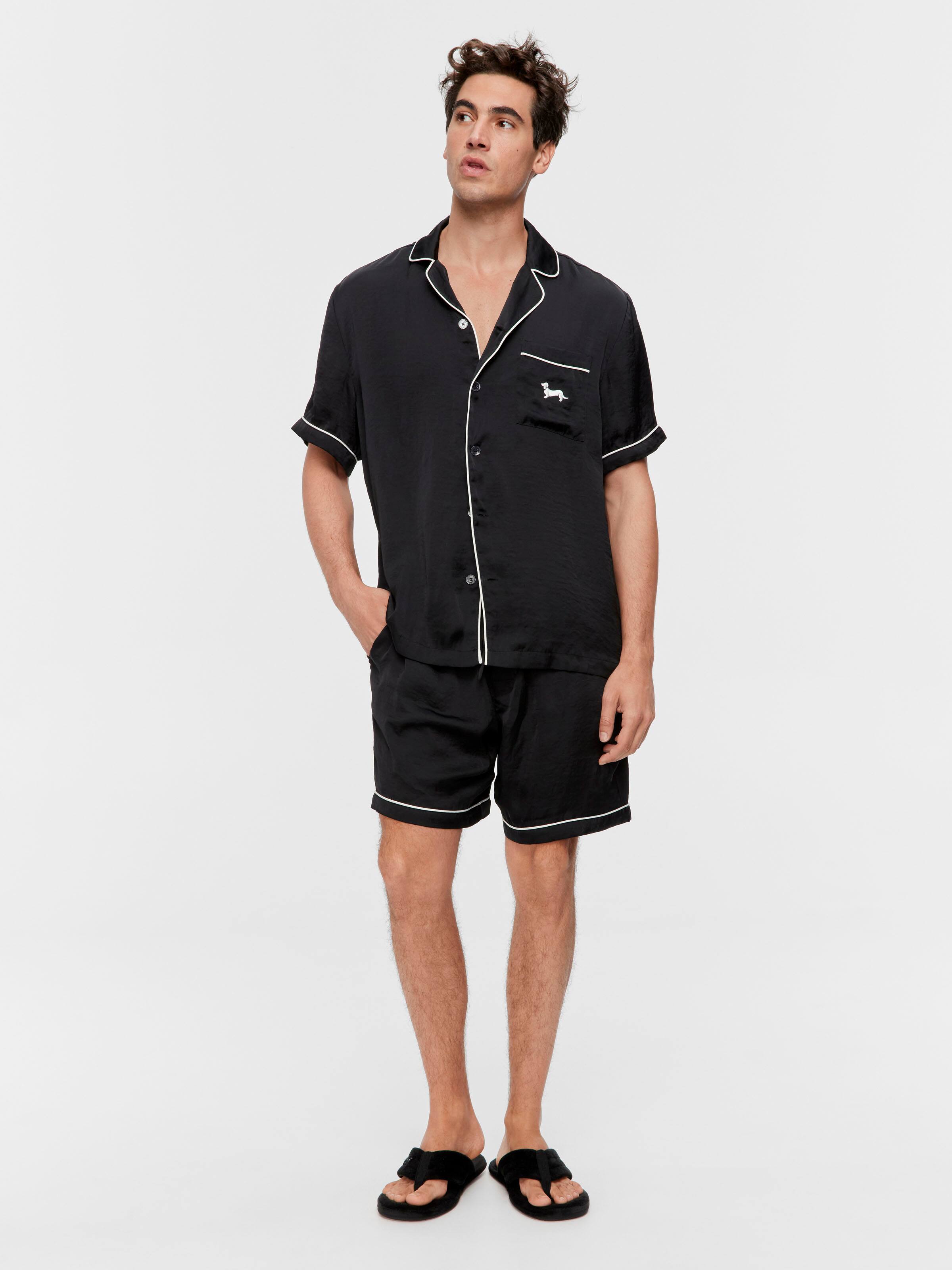 Image for Black Satin Pj Set from Peter Alexander