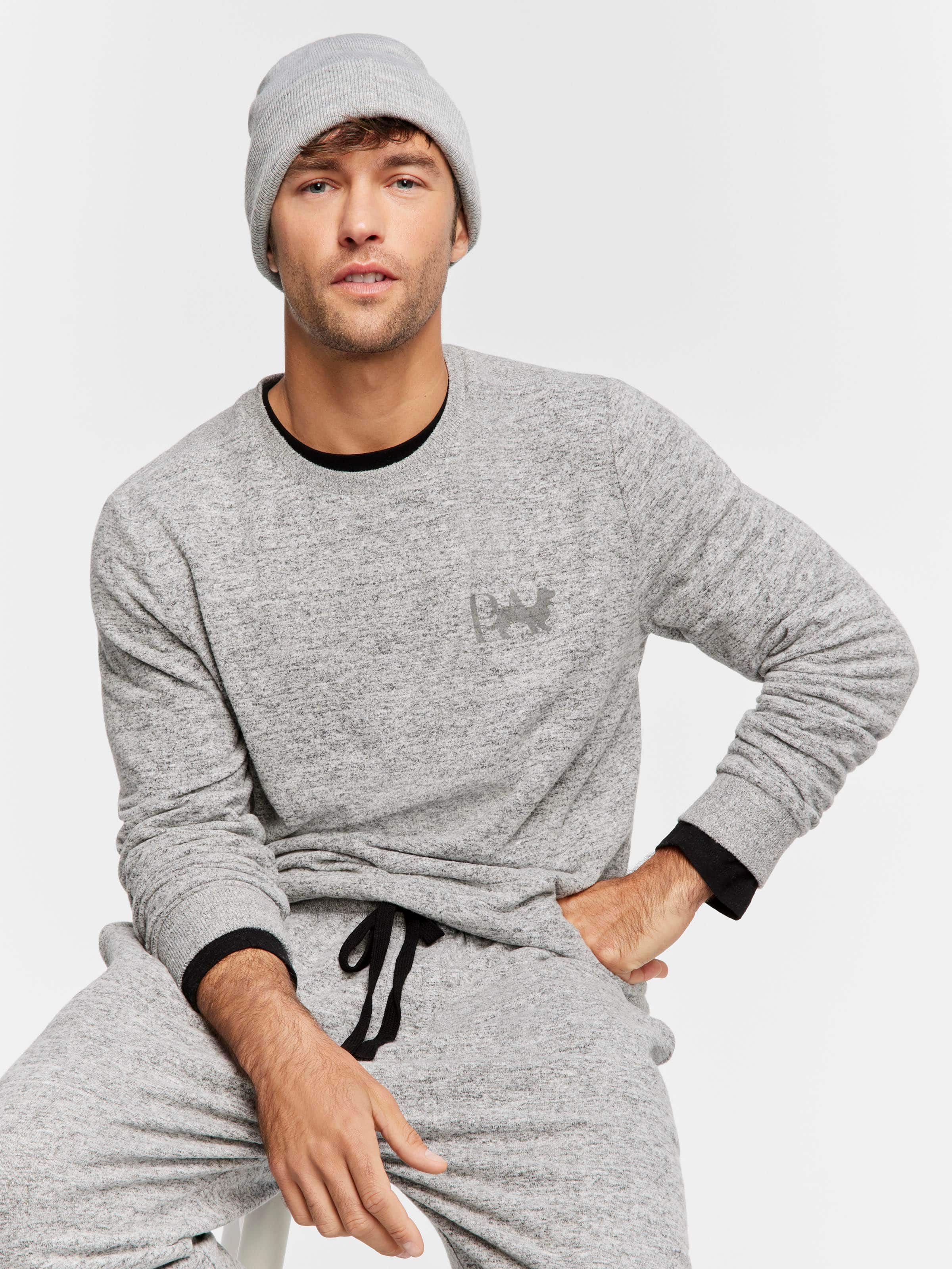 Grey Marle Cuff Pj Bottom