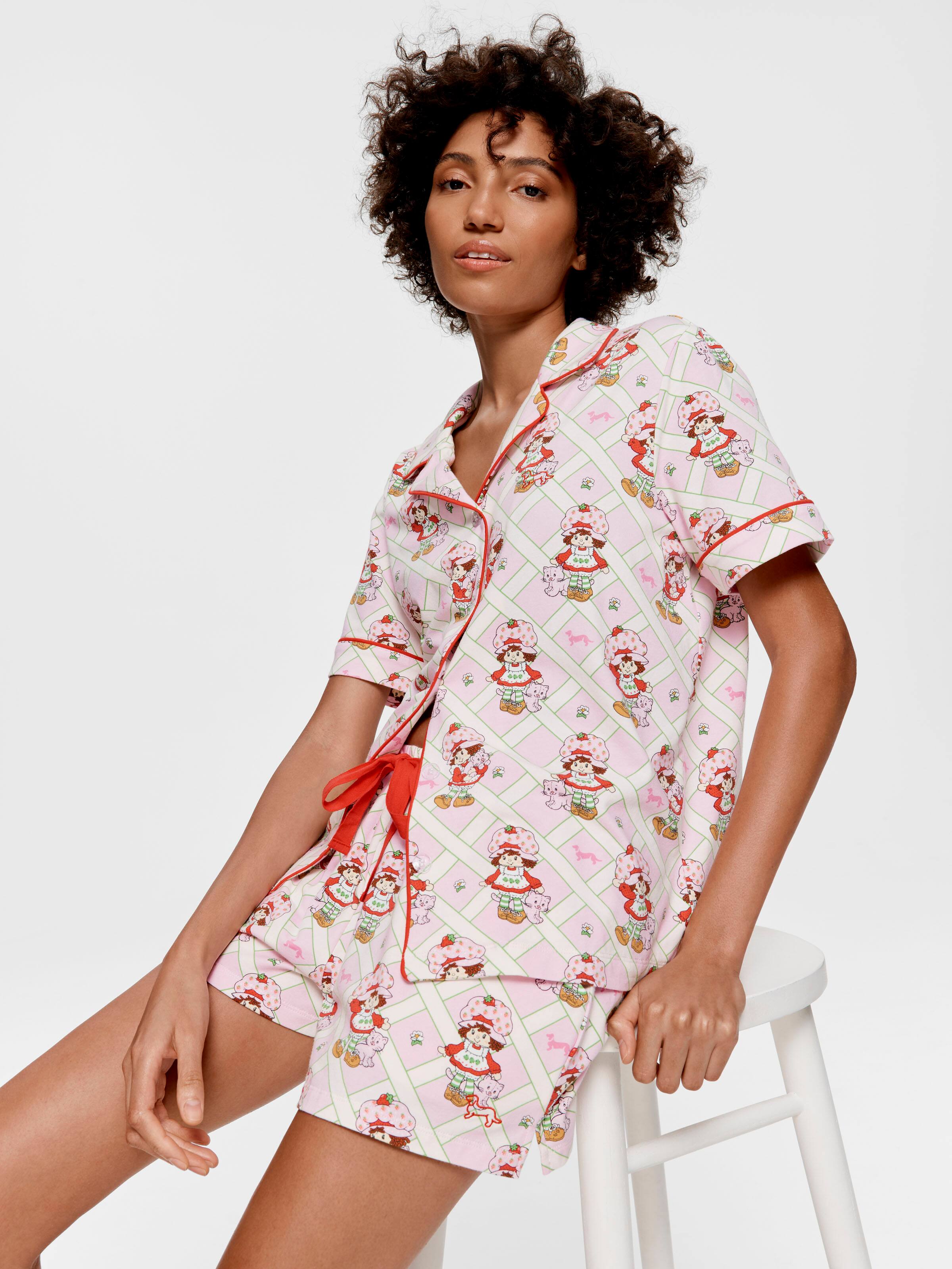 Strawberry Shortcake Knit Shortie Pj Set
