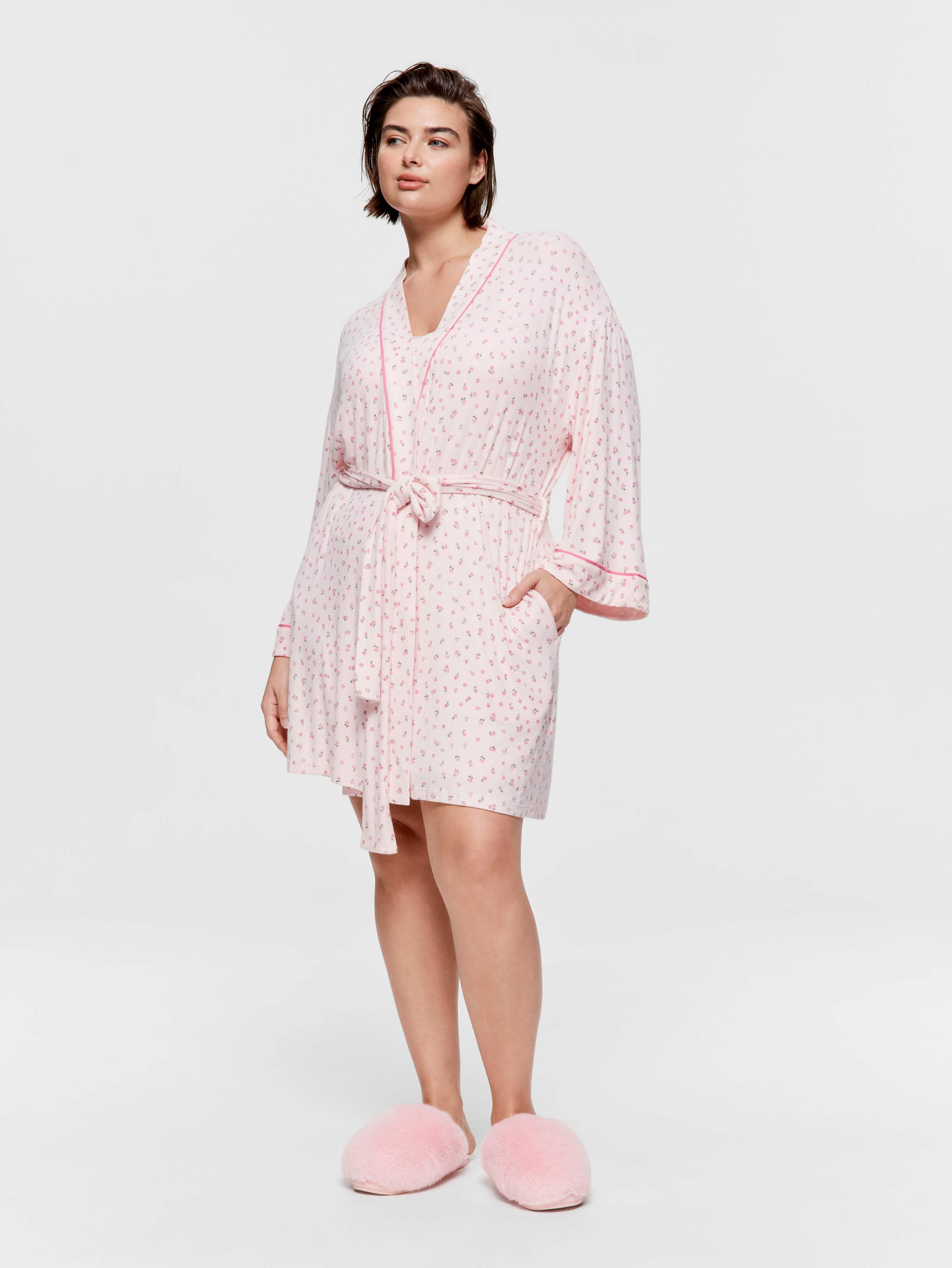 P.A. Plus Pointelle Short Dressing Gown