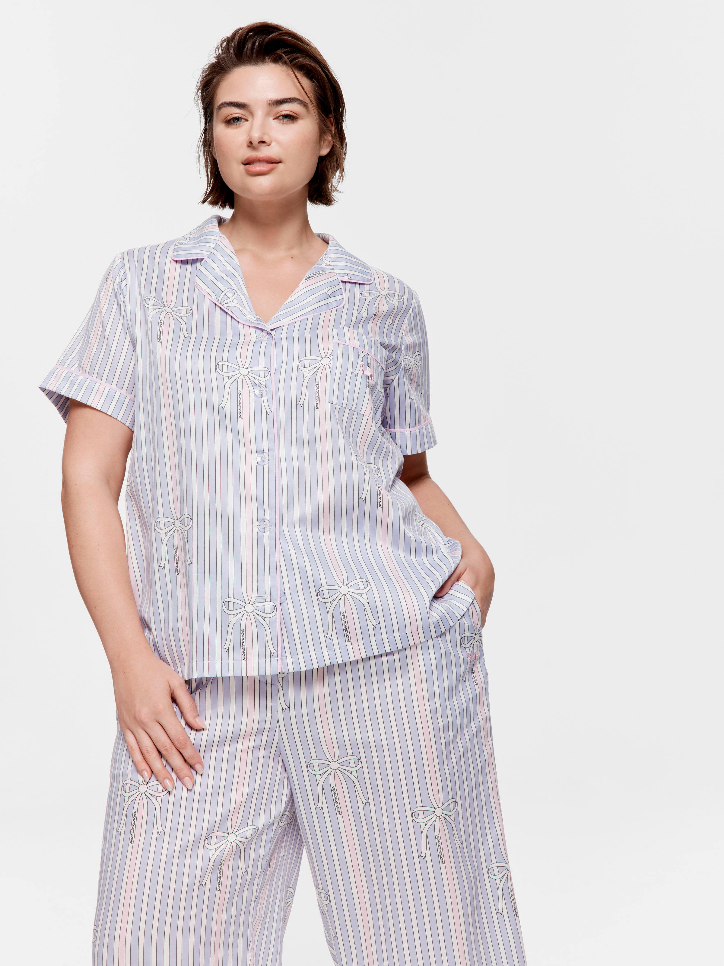 Image for P.A. Plus Bow Stripe Short Sleeve Shirt from Peter Alexander