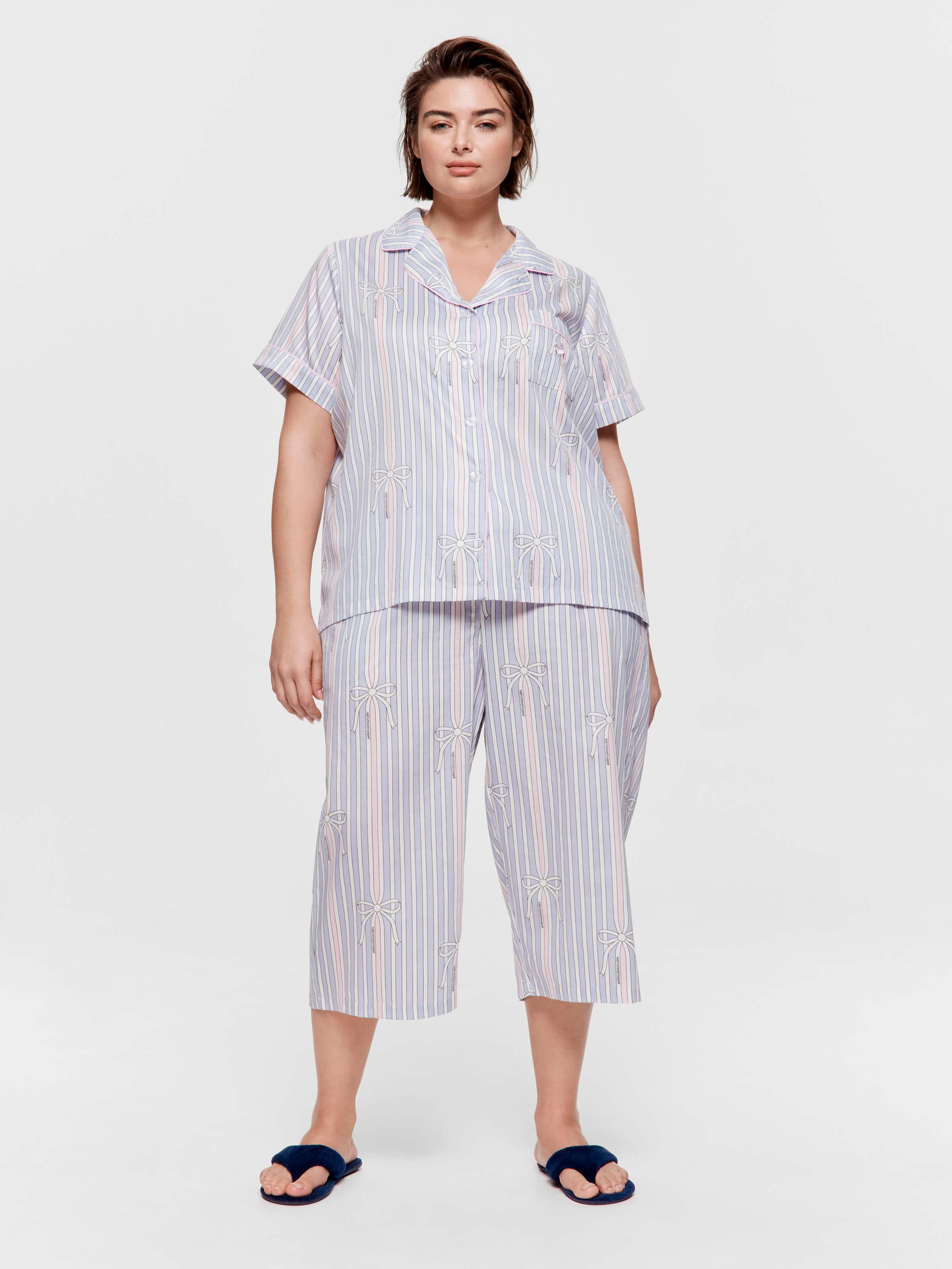 P.A. Plus Bow Stripe Short Sleeve Shirt