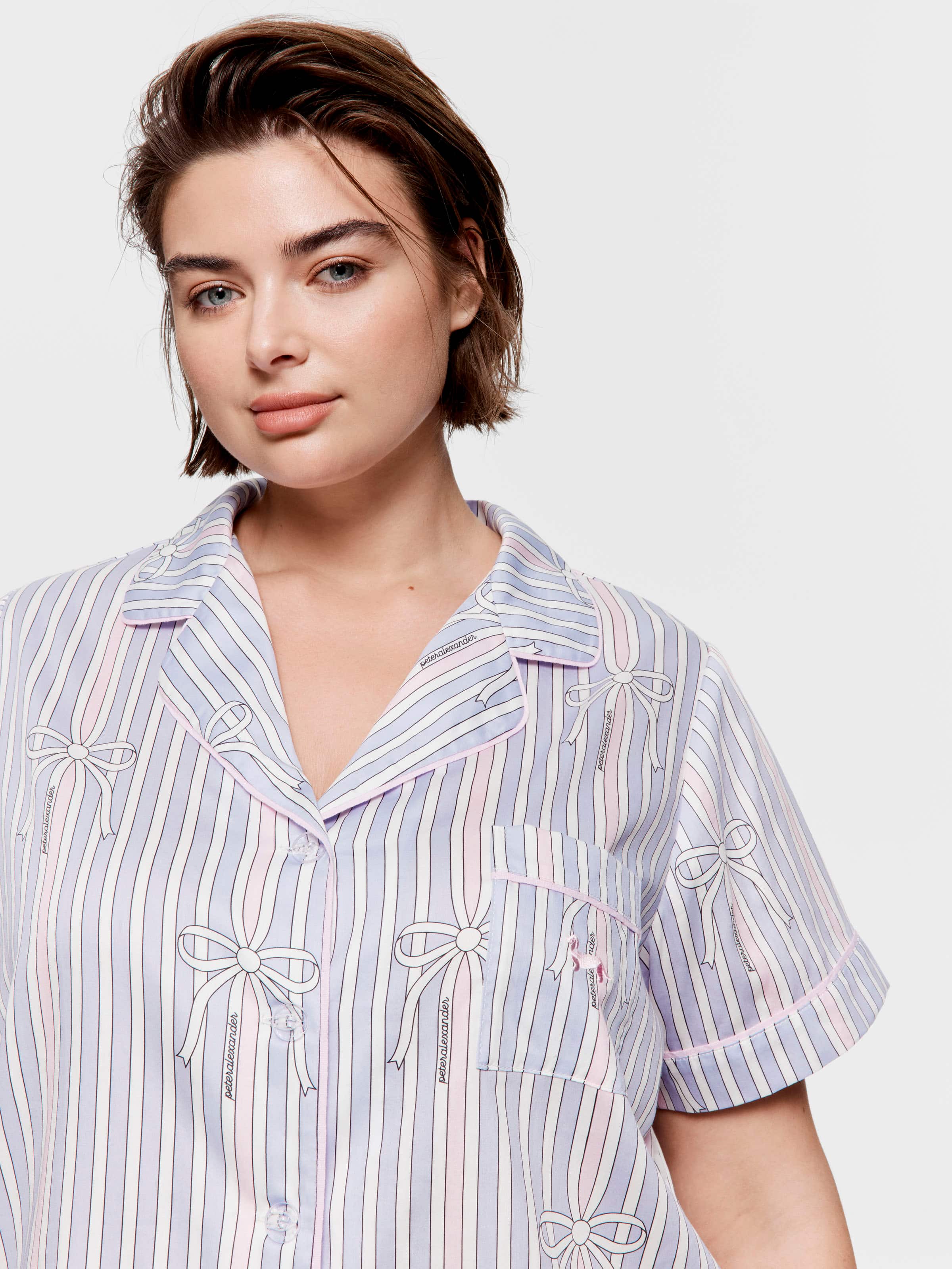 P.A. Plus Bow Stripe Short Sleeve Shirt