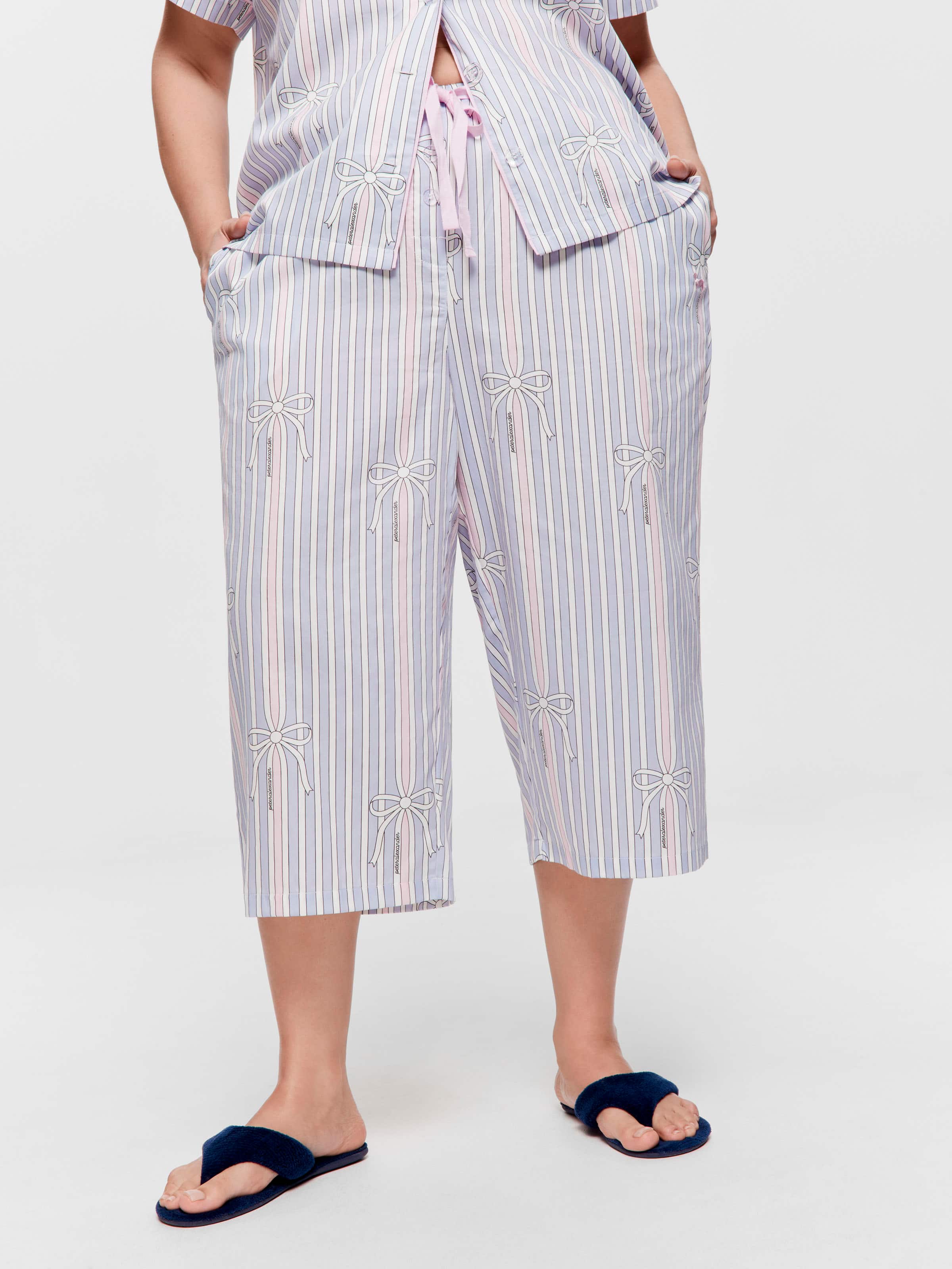 Image for P.A. Plus Bow Stripe 3/4 Pj Bottom from Peter Alexander