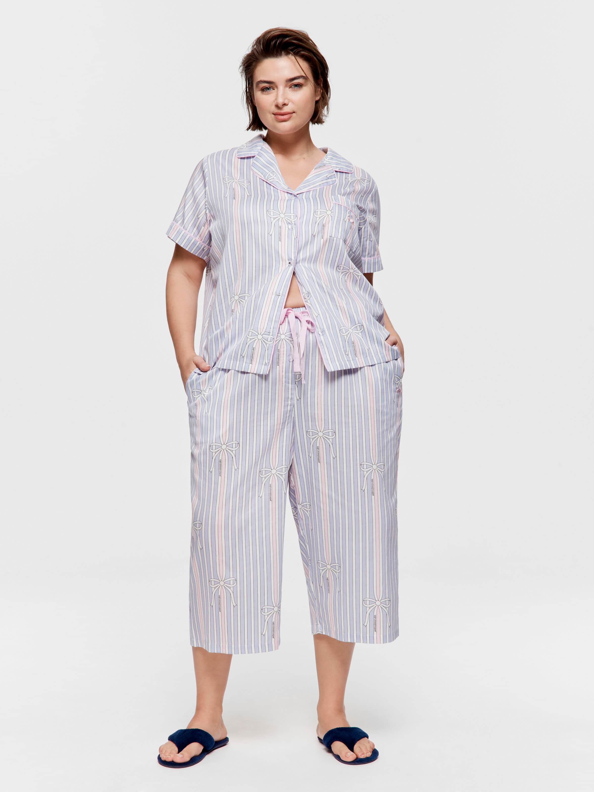 P.A. Plus Bow Stripe 3/4 Pj Bottom