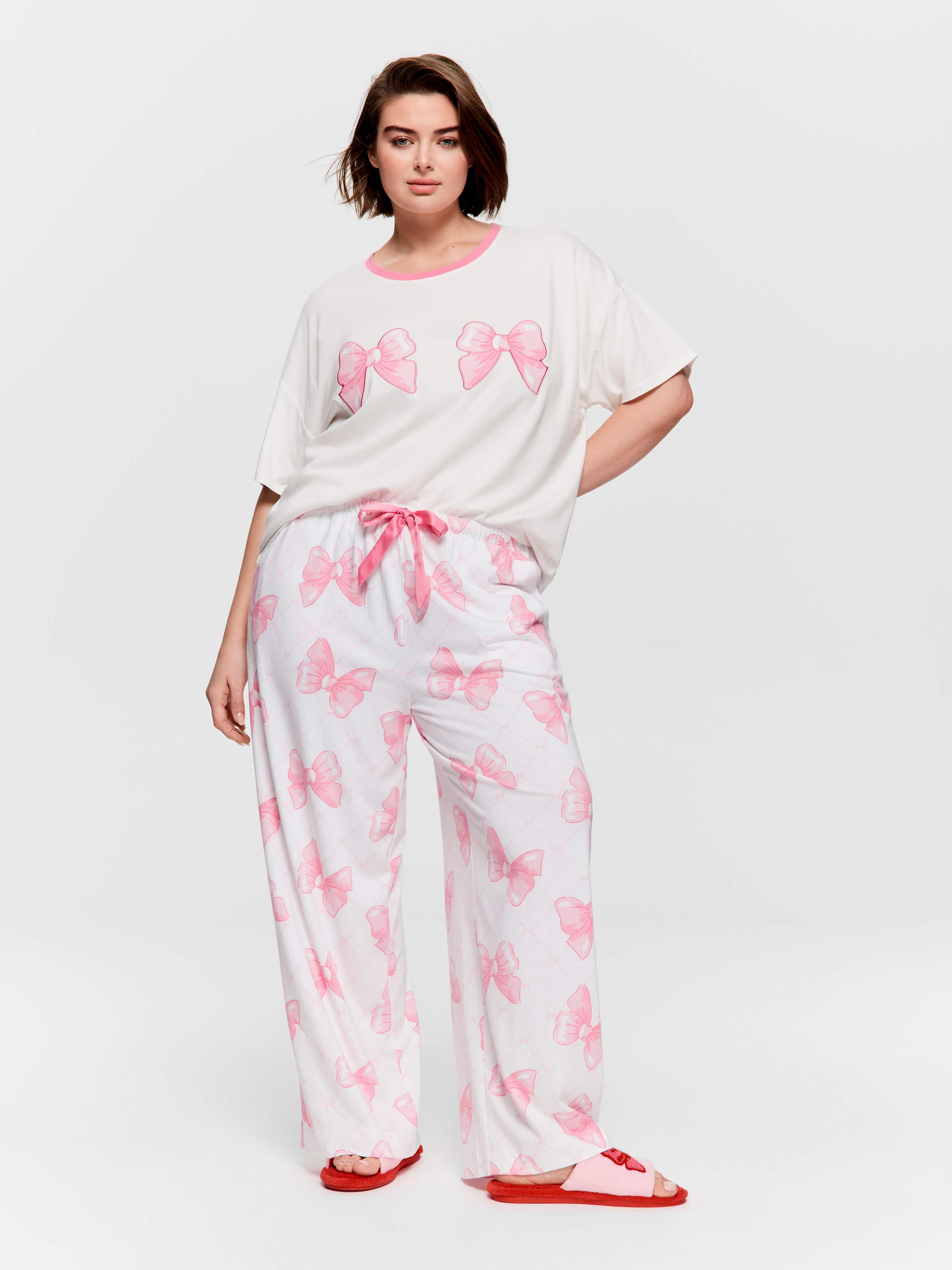 P.A. Plus Bow Wide Leg Pj Bottom