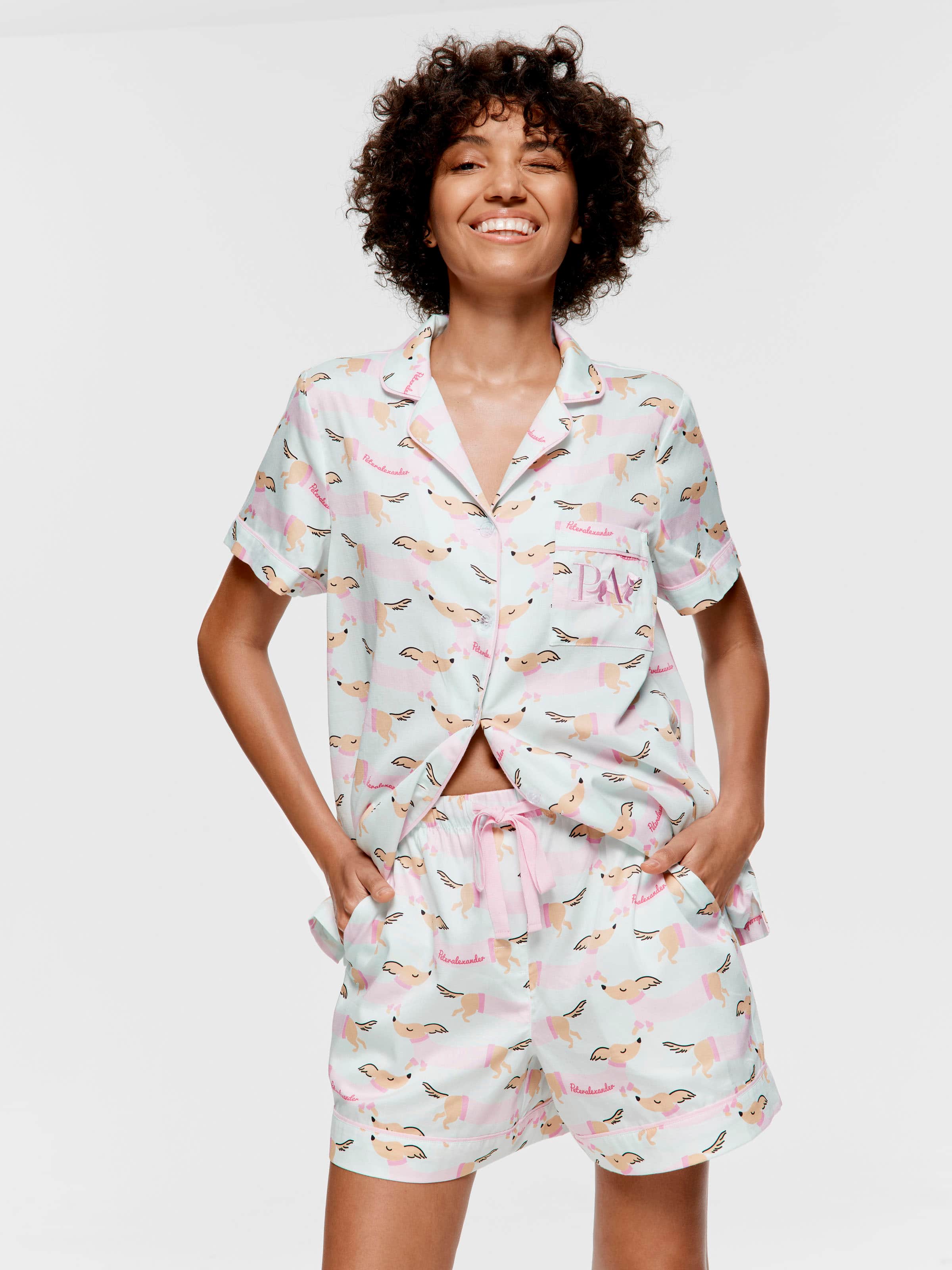 Mint Penny Shortie Pj Set