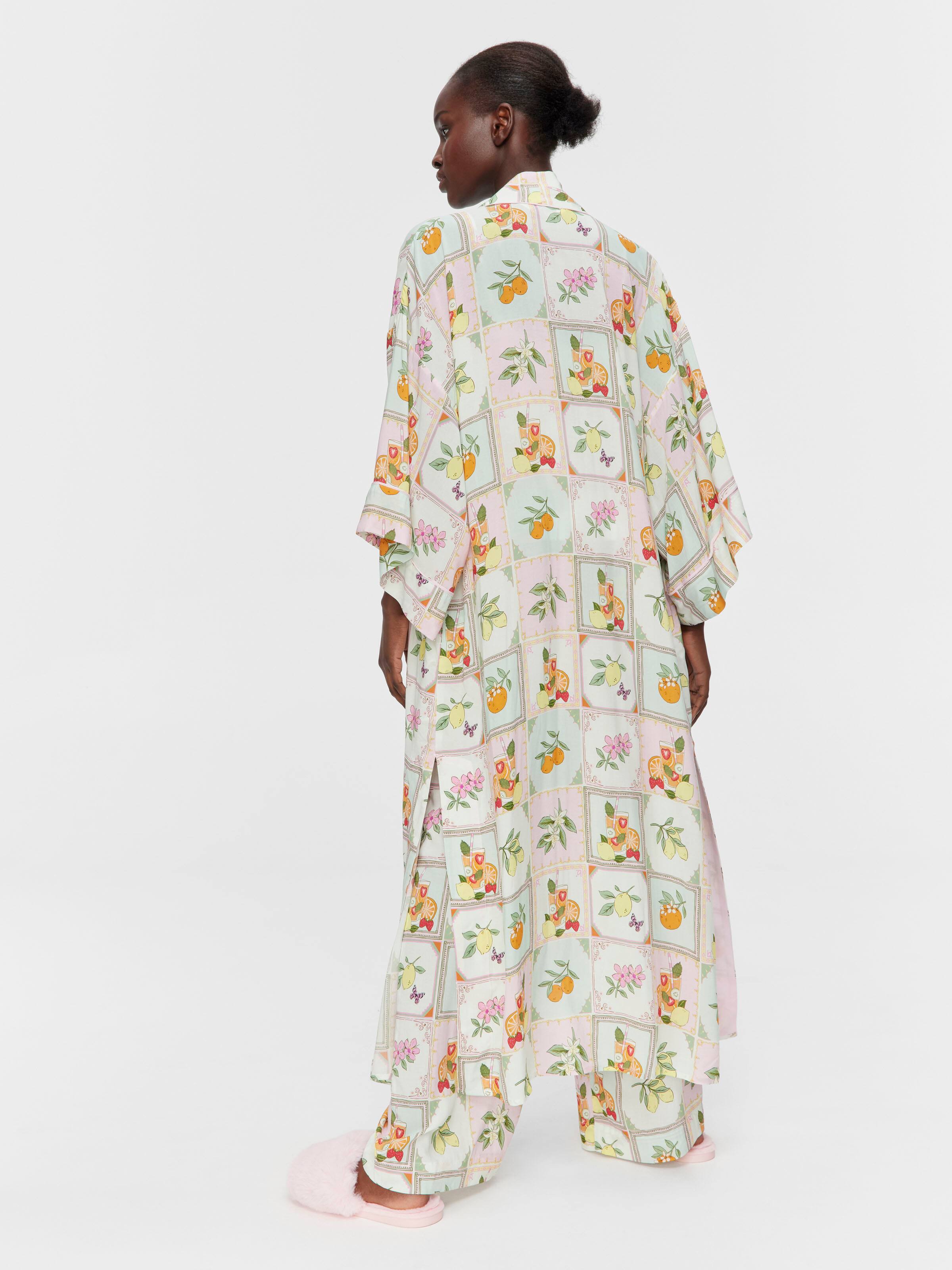 Summer Floral Kimono Dressing Gown