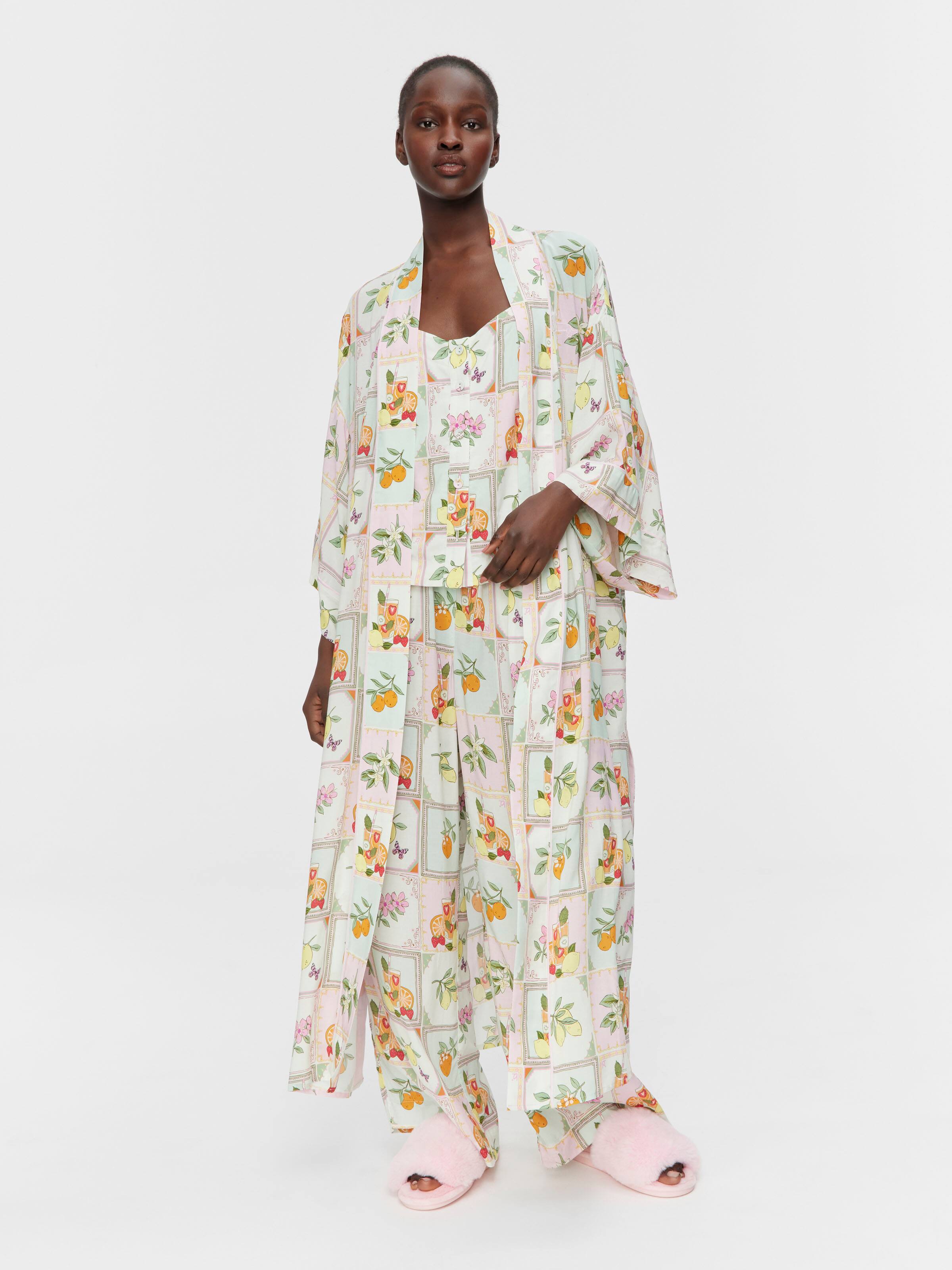 Summer Floral Kimono Dressing Gown