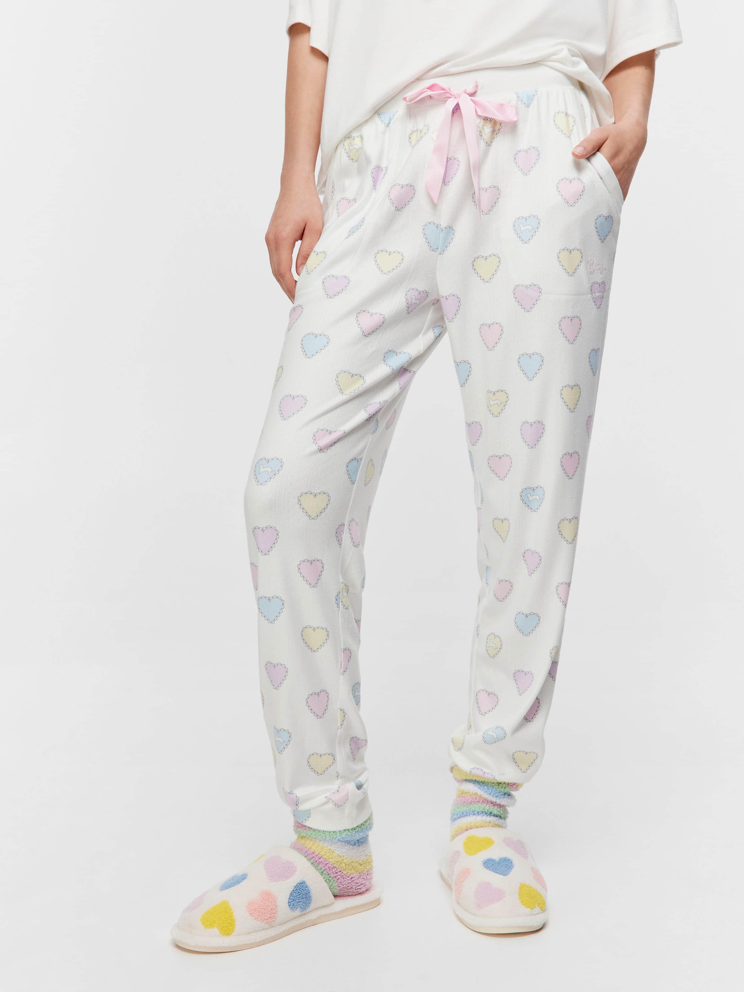 Pointelle Heart Tapered Pj Bottom