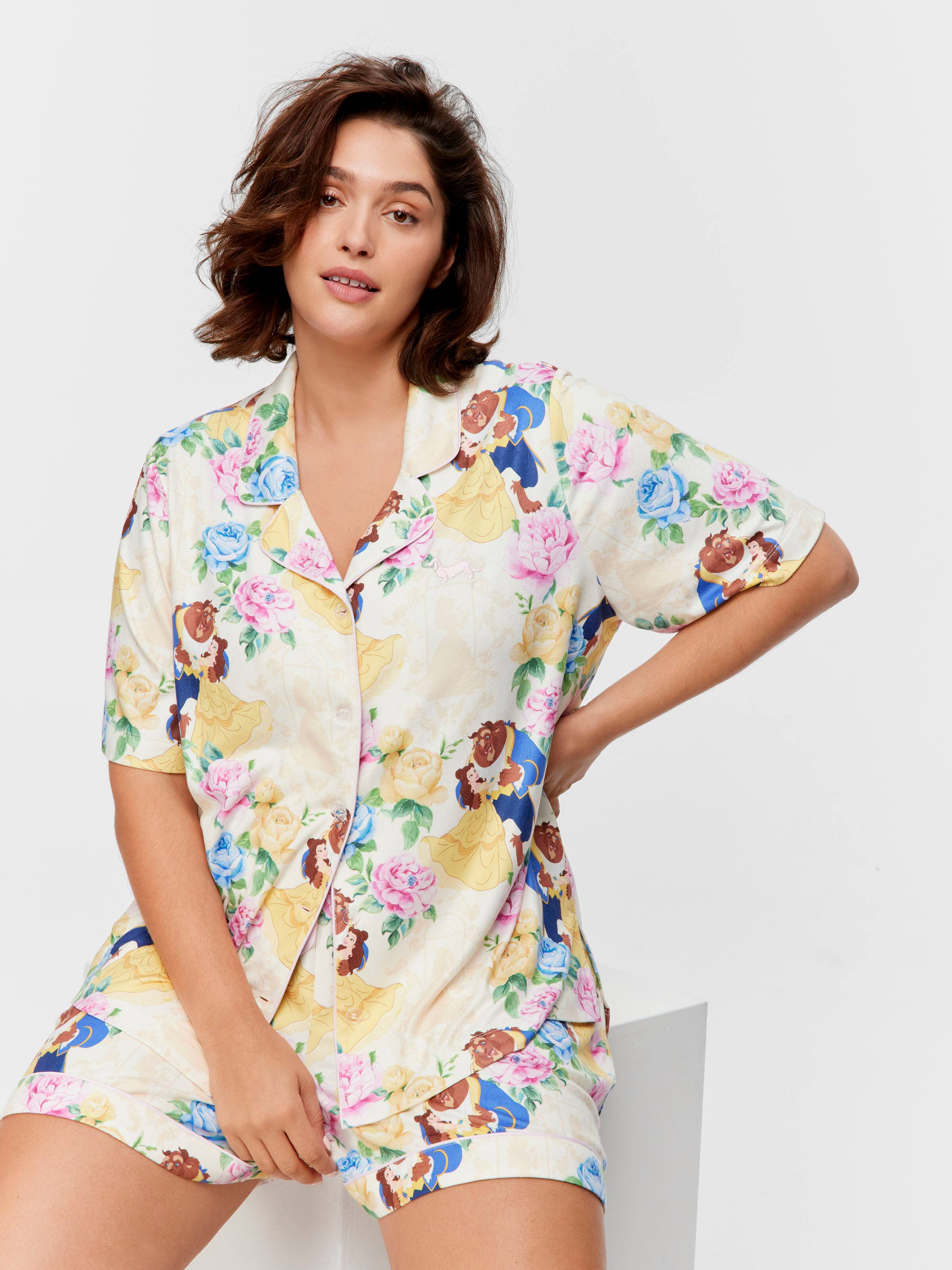 P.A. Plus Disney Beauty & The Beast Plush Shortie Pj Set
