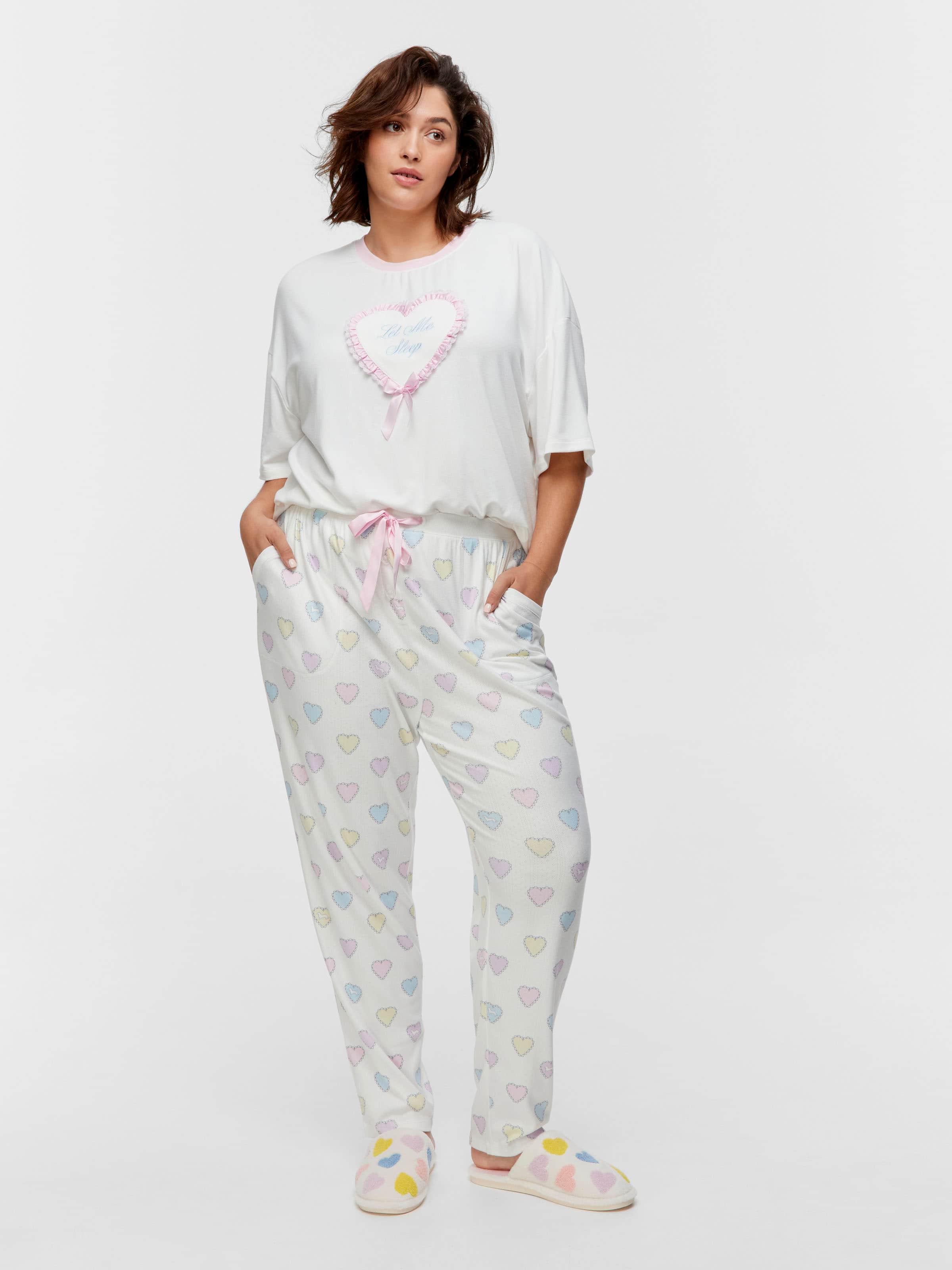 P.A. Plus Pointelle Heart Tapered Pj Bottom