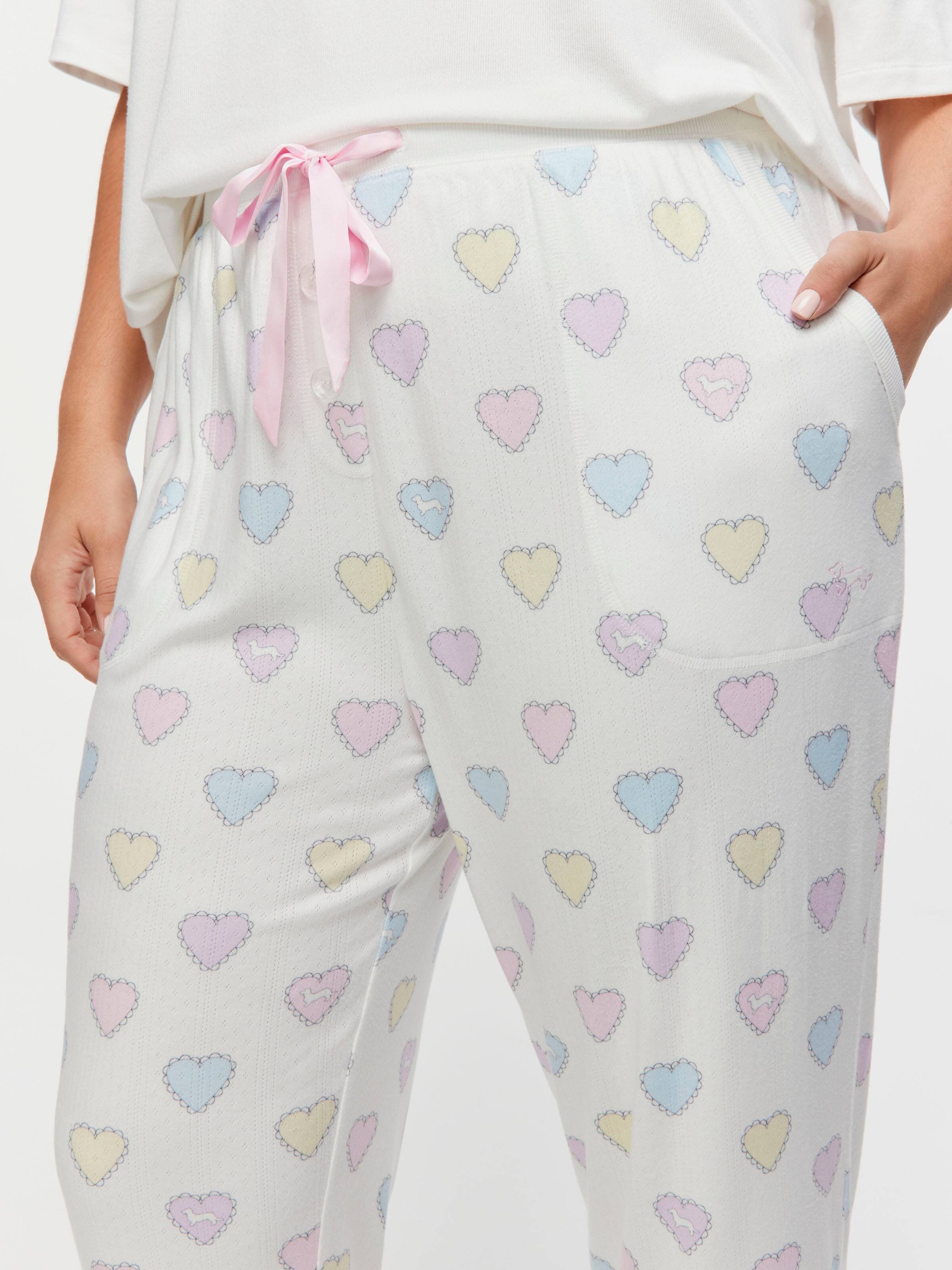 P.A. Plus Pointelle Heart Tapered Pj Bottom