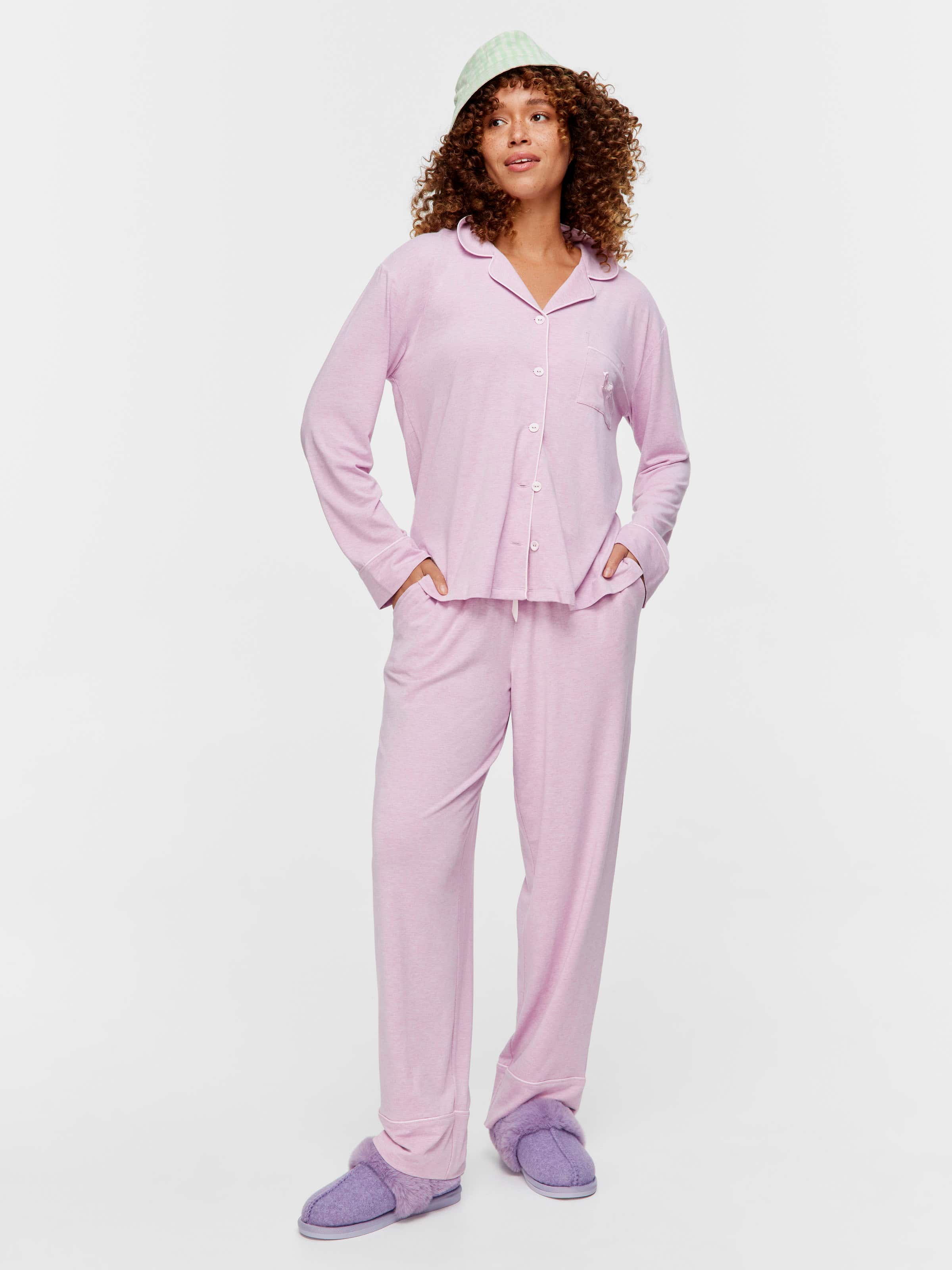 Lilac Bamboo Jersey Long Sleeve Pj Set