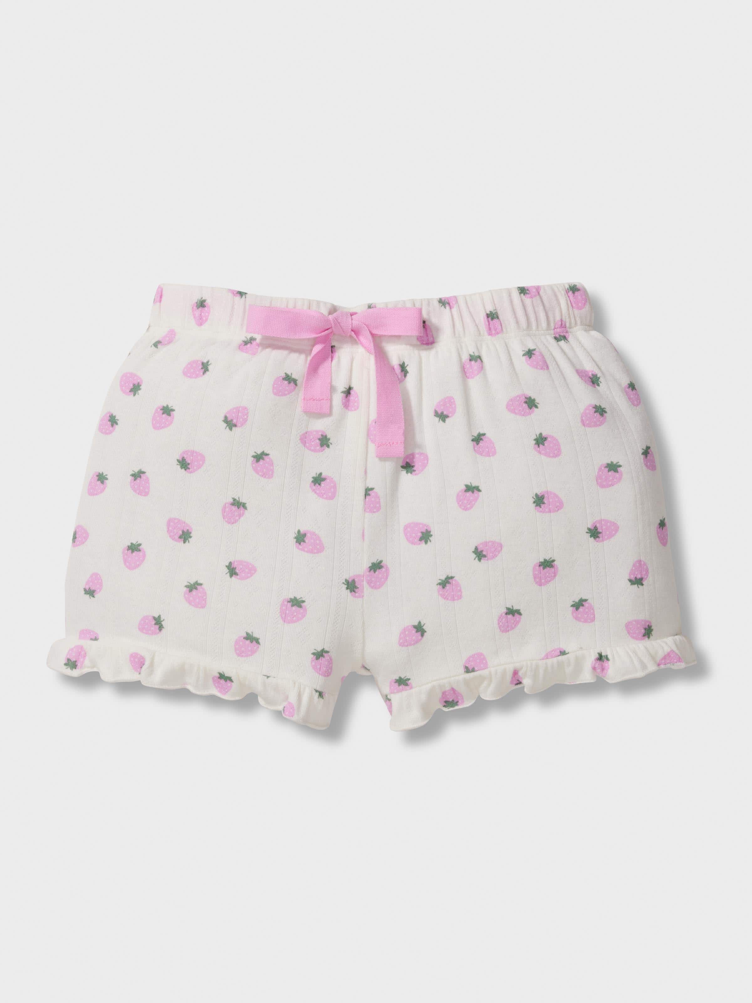 Jnr Girls Strawberry Short Pj Set