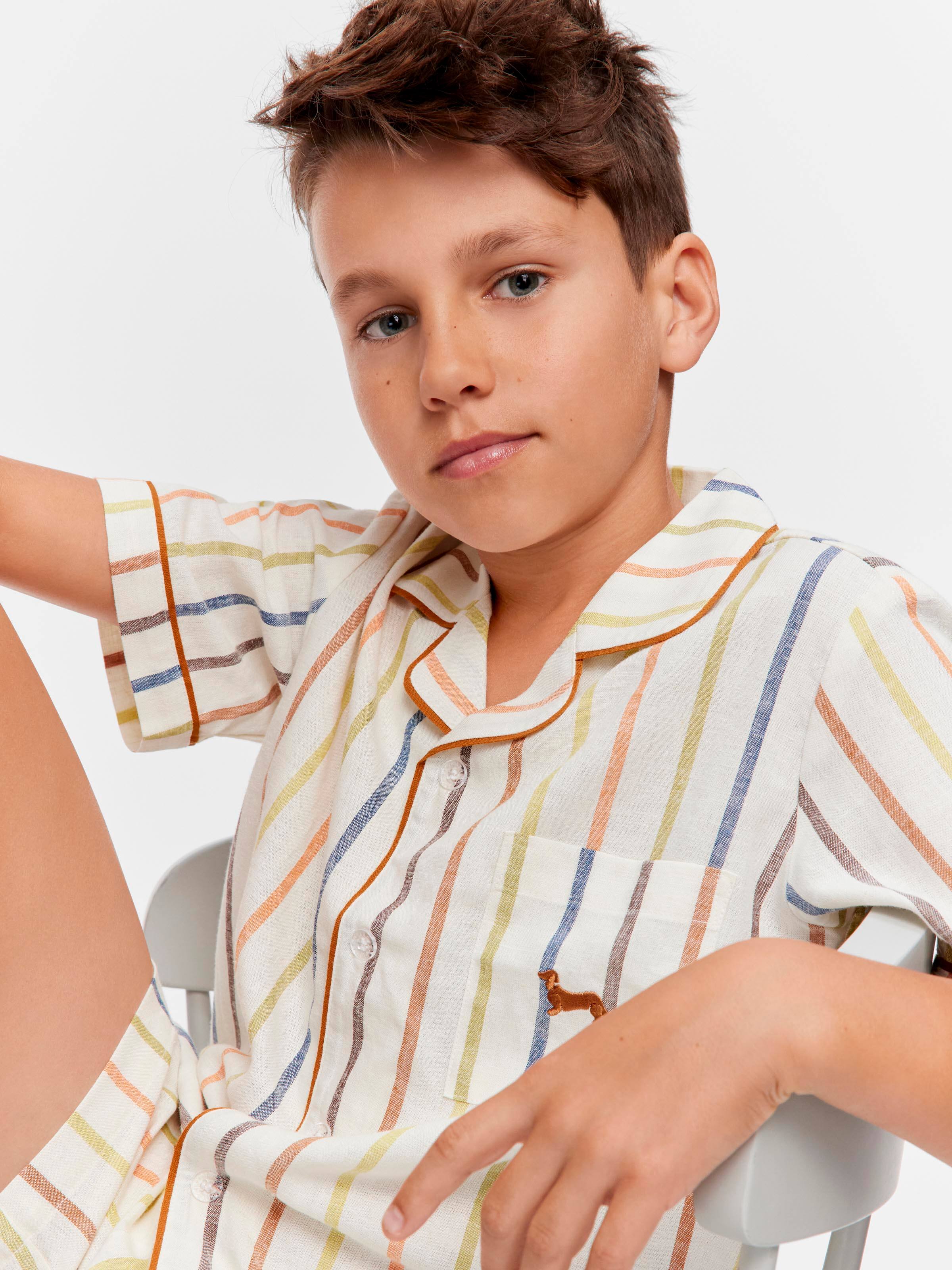 Boys Stripe Classic Short Pj Set