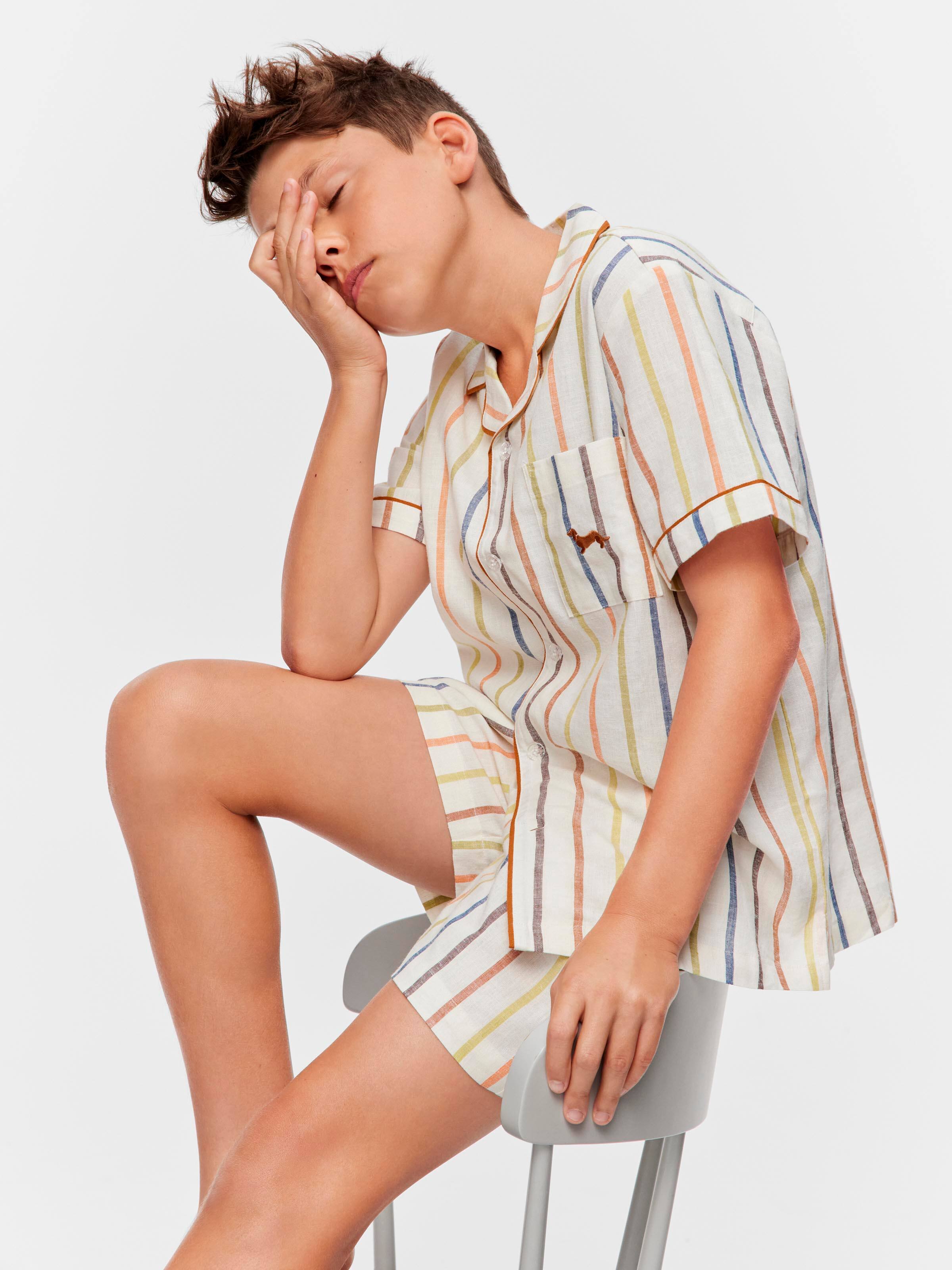 Boys Stripe Classic Short Pj Set