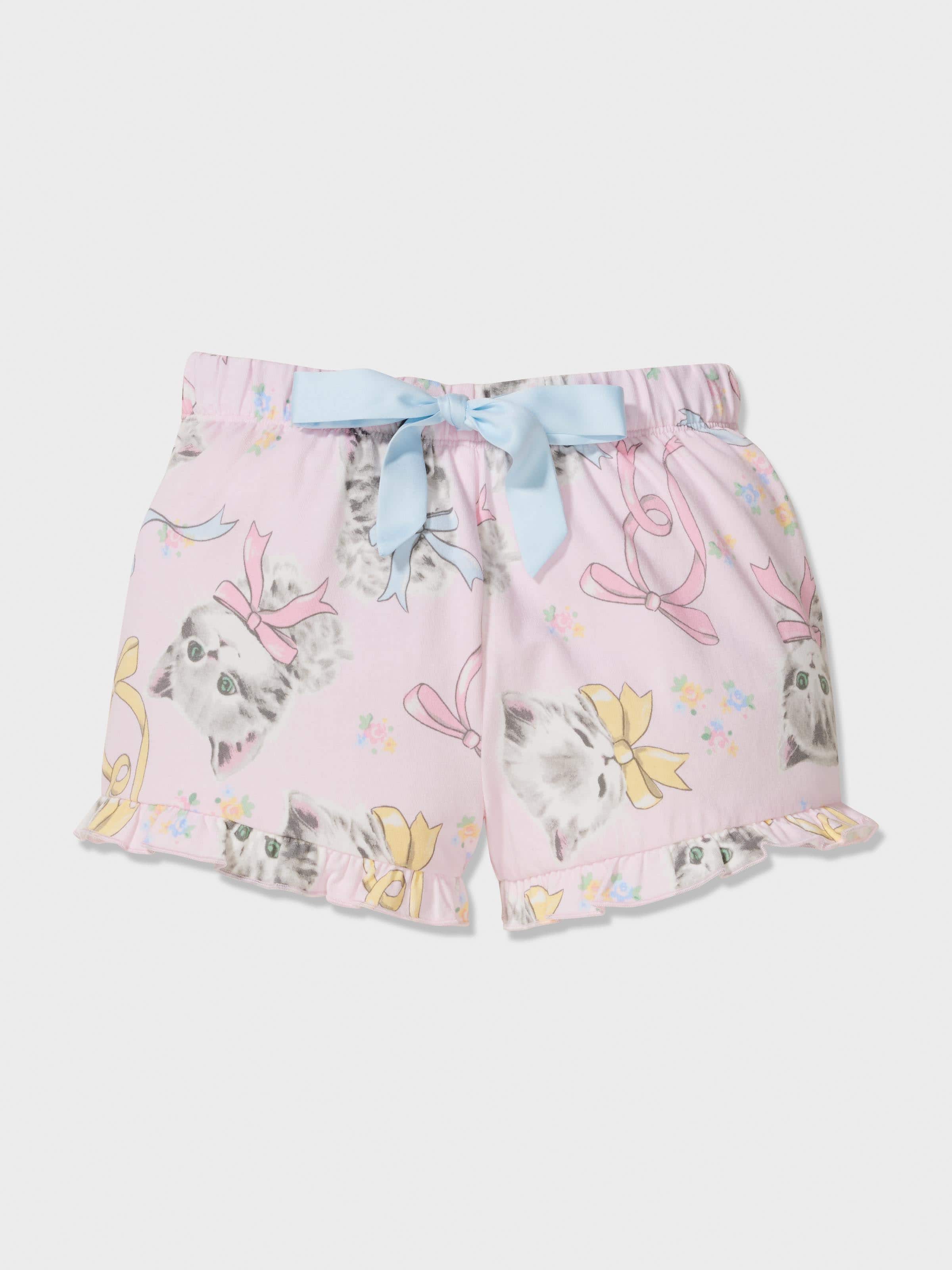 Jnr Girls Cat Print Pj Set