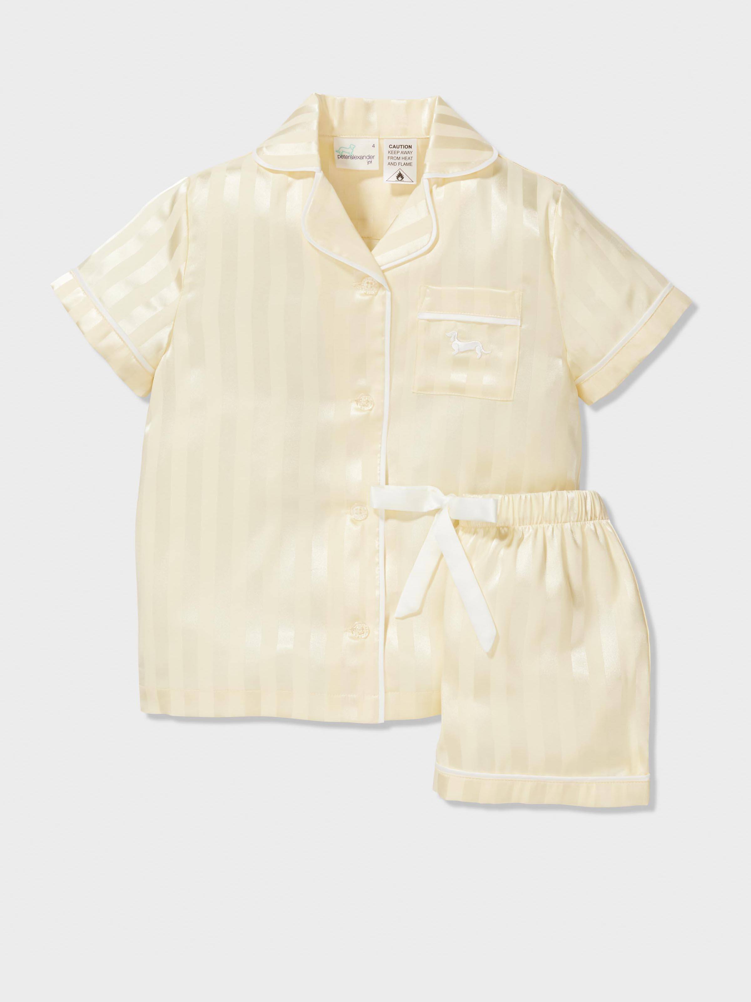 Jnr Girls Butter Satin Short Classic Pj Set