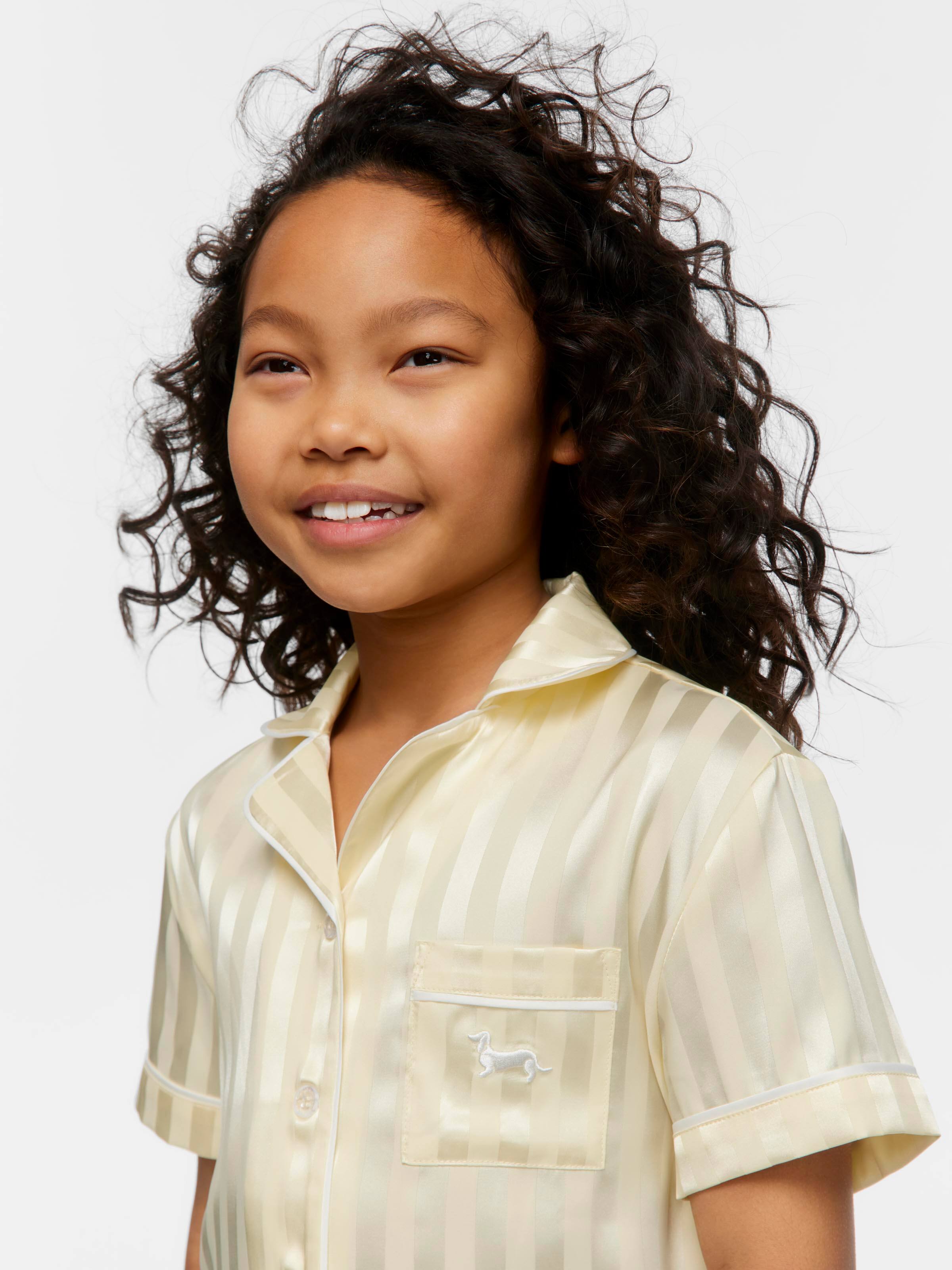 Girls Butter Satin Classic Pj Set