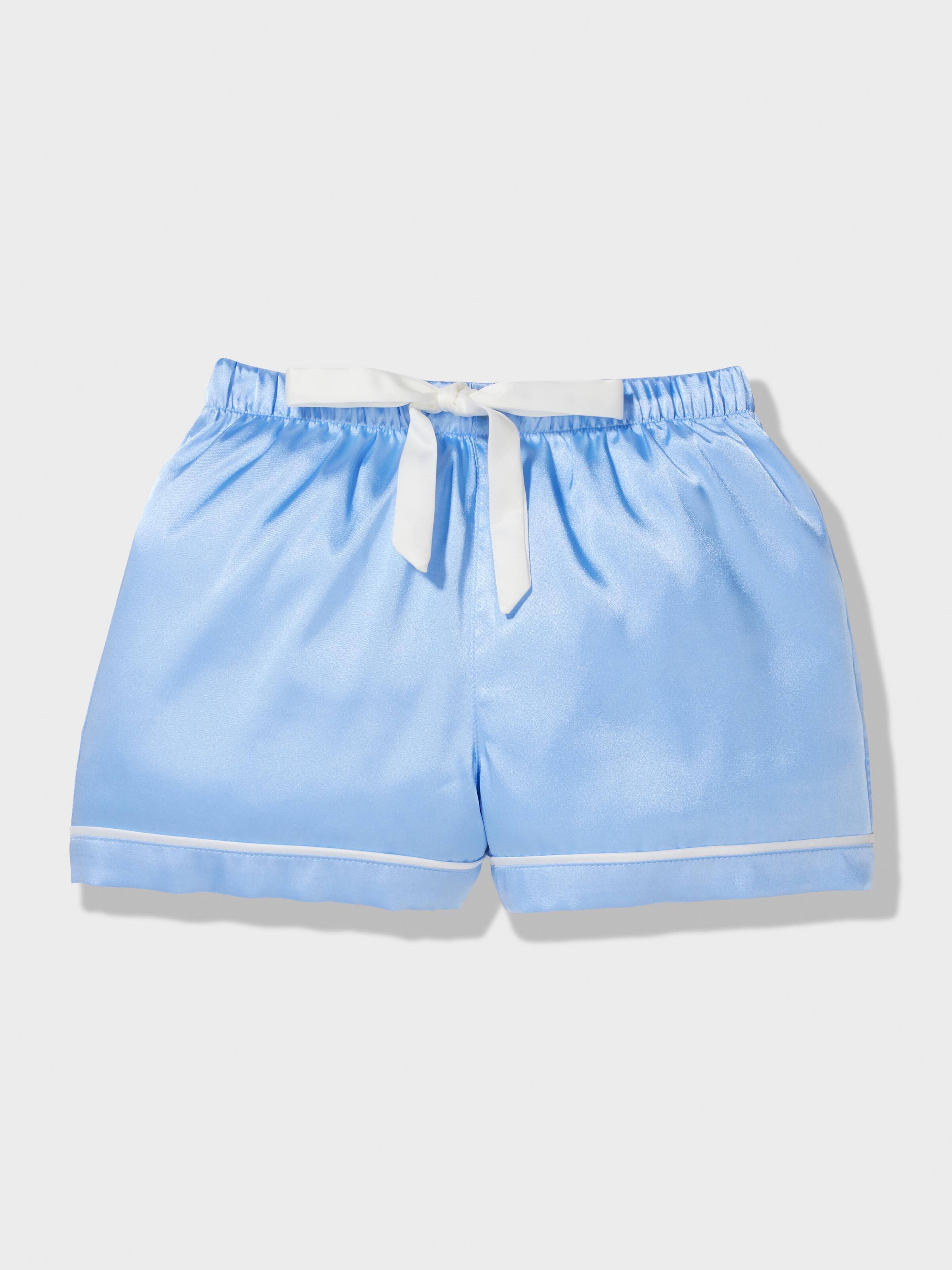 Girls Classic Satin Cornflower Pj Set