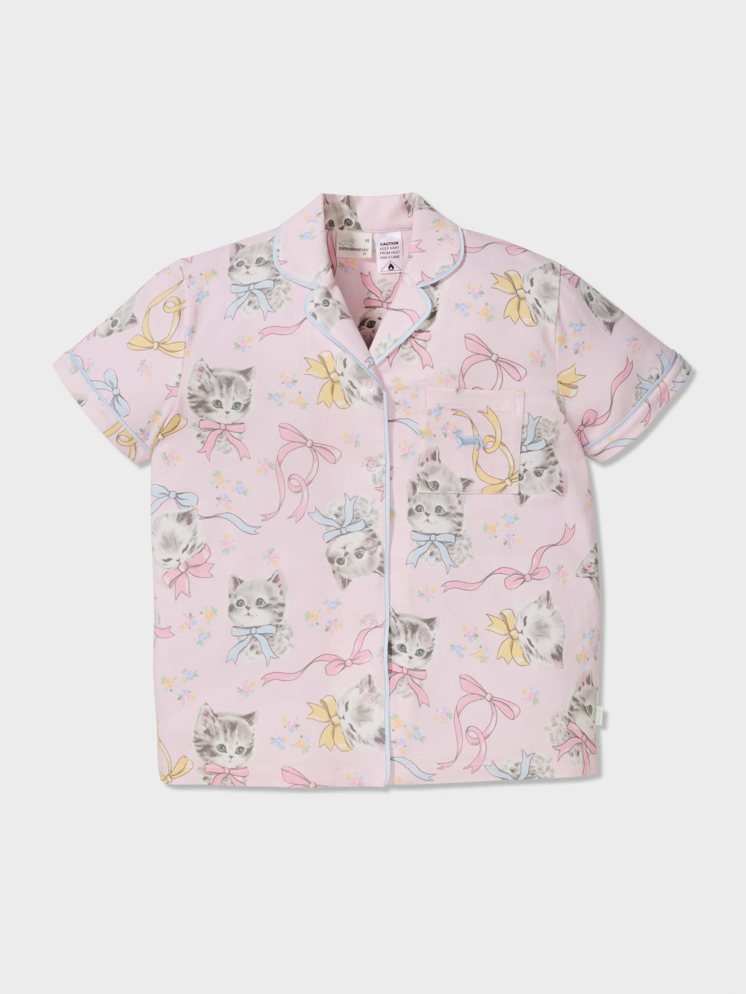 Image for Girls Cat Print Pj Set from Peter Alexander