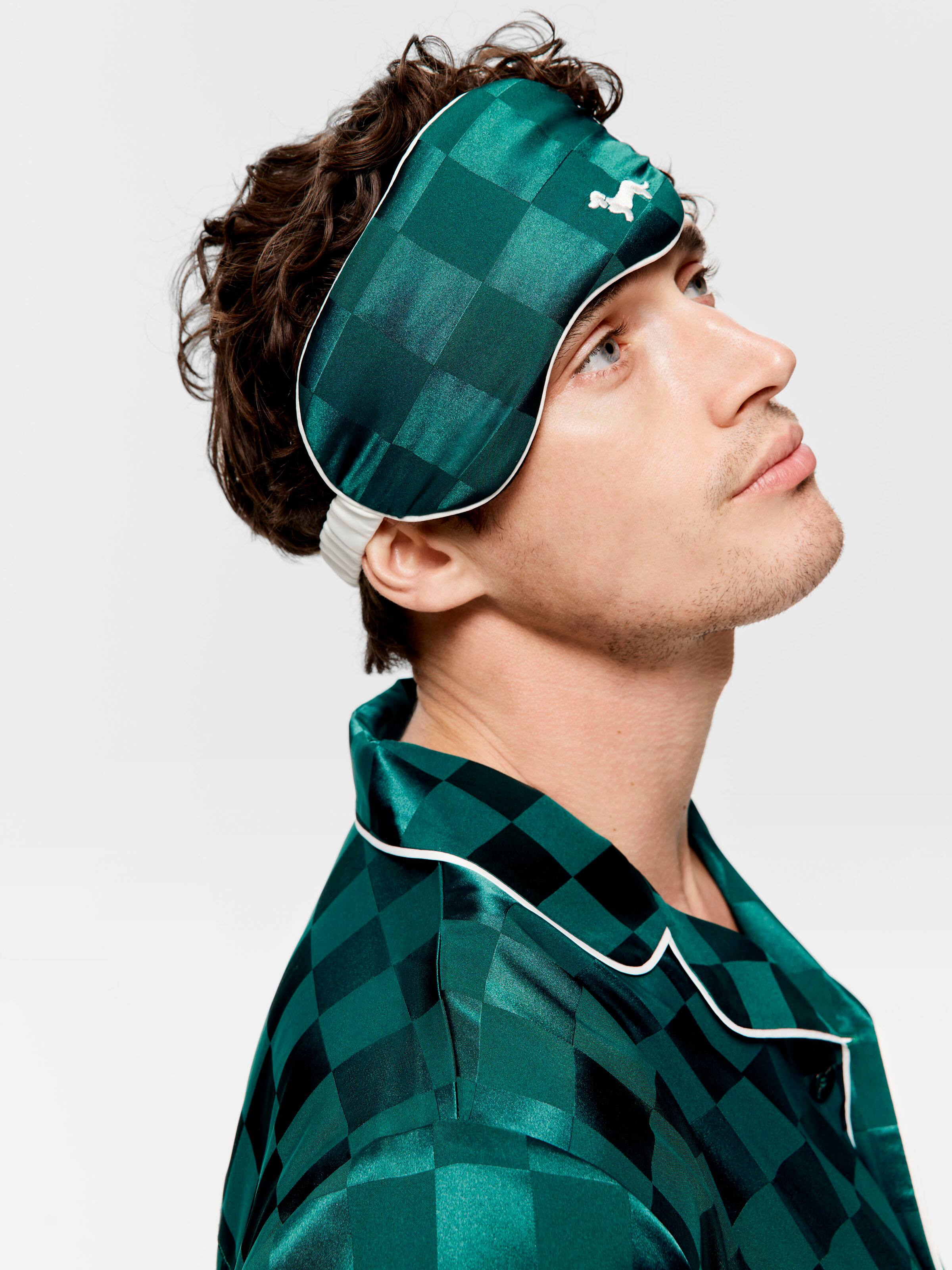 Image for Green Satin Eye Mask from Peter Alexander