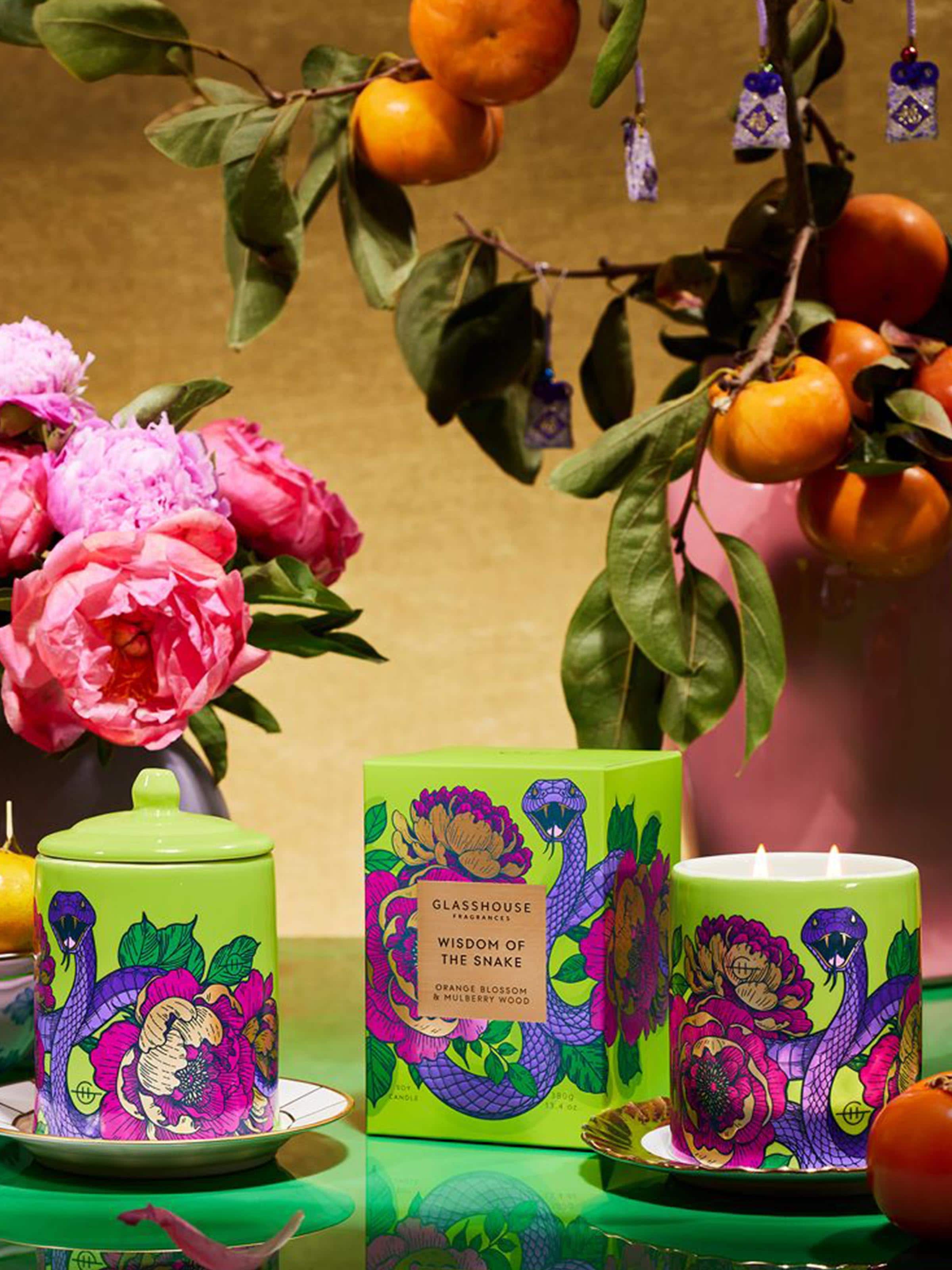 Image for Glasshouse Fragrances Limited Edition Wisdom Of The Snake 380G Candle from Peter Alexander