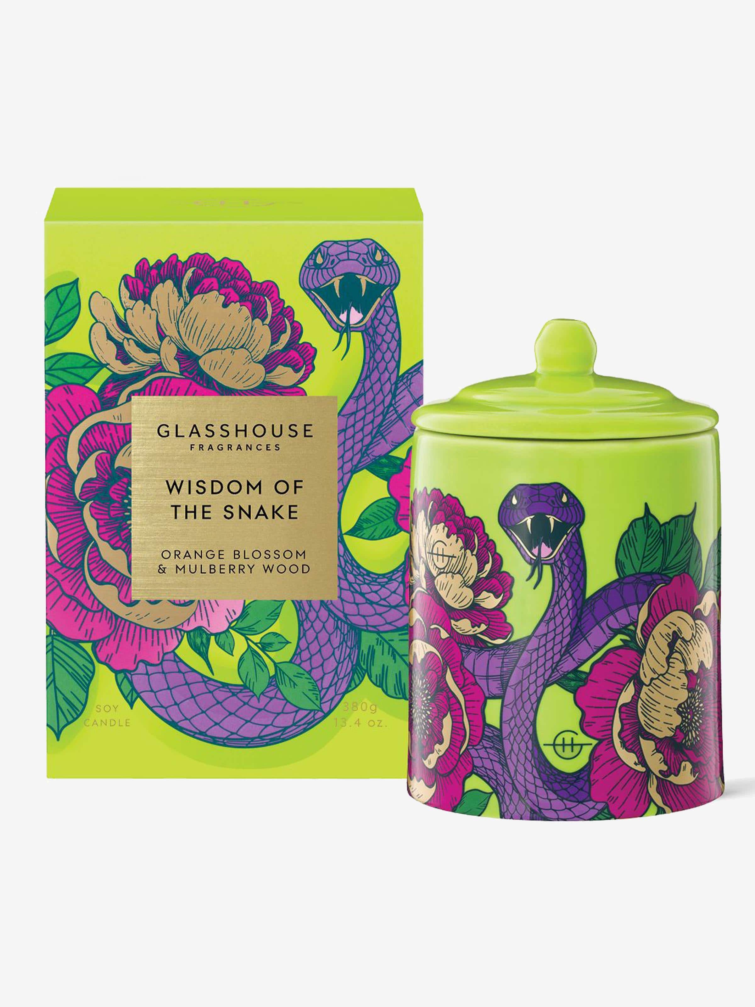 Image for Glasshouse Fragrances Limited Edition Wisdom Of The Snake 380G Candle from Peter Alexander