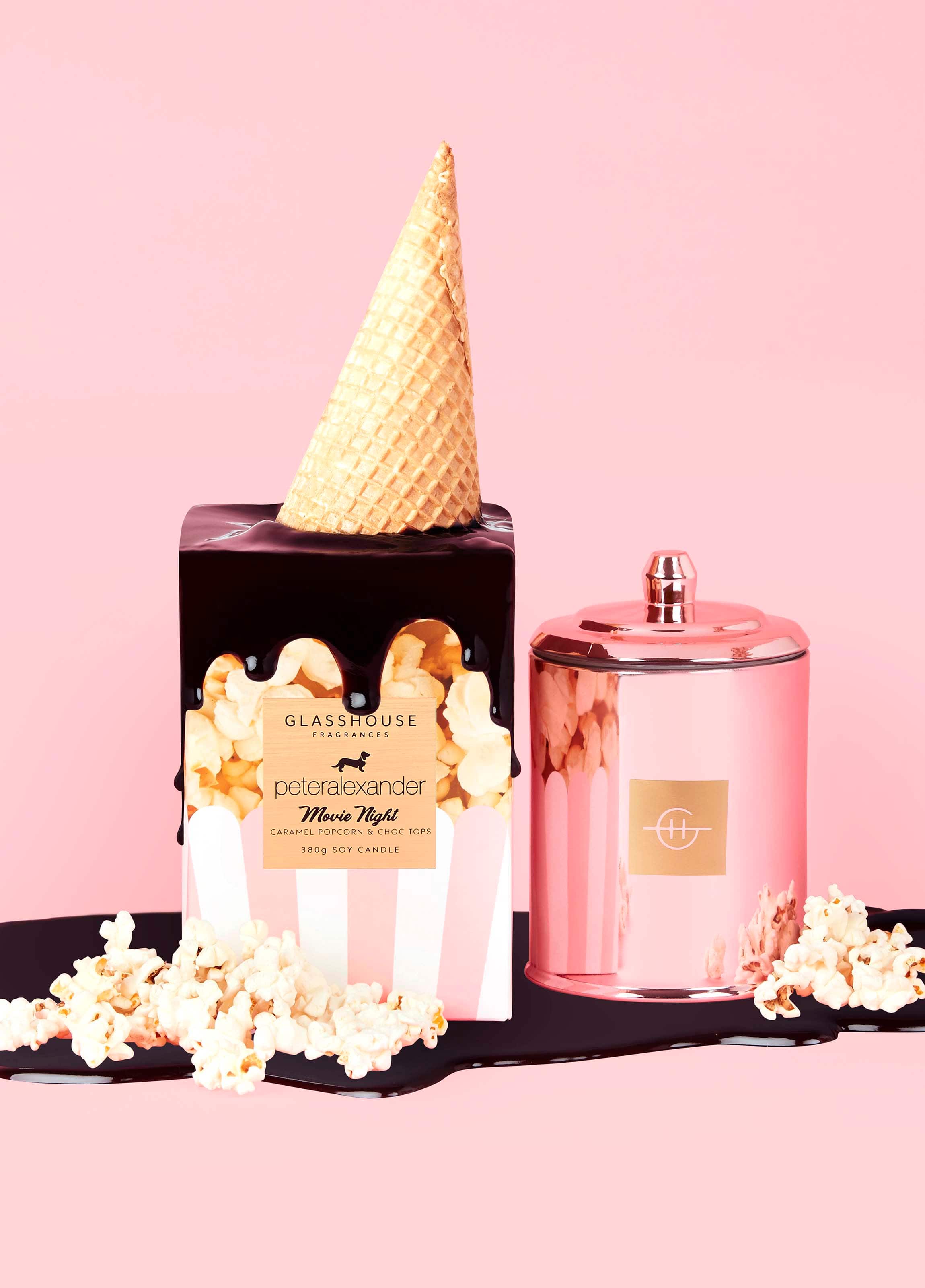 Glasshouse Fragrances Limited Edition Movie Night Candle 380G