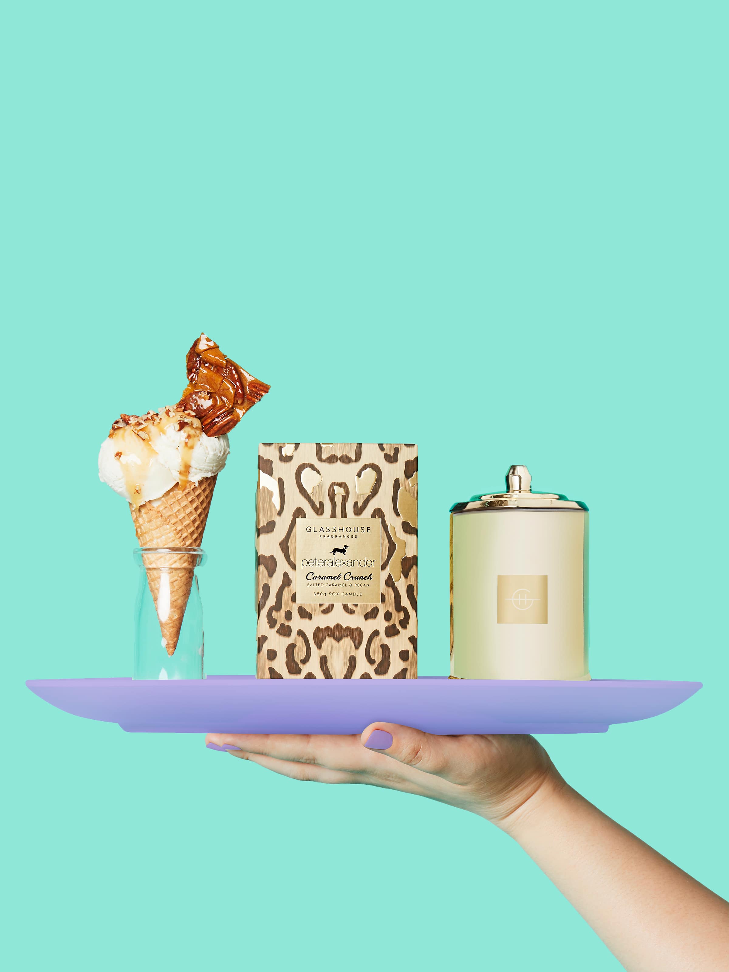 Glasshouse Fragrances Limited Edition Caramel Crunch Candle 380G