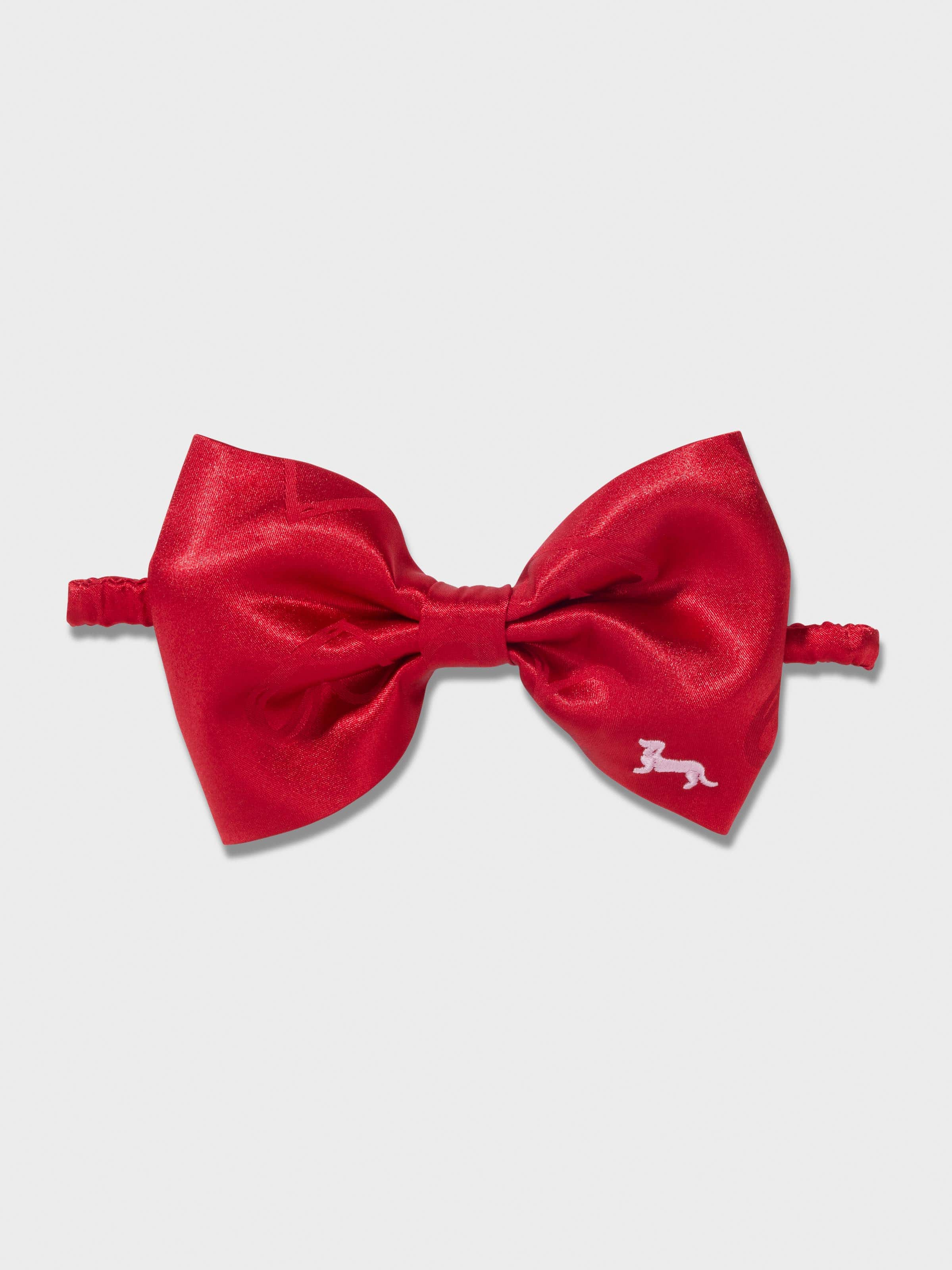 Satin Valentines Dog Bow