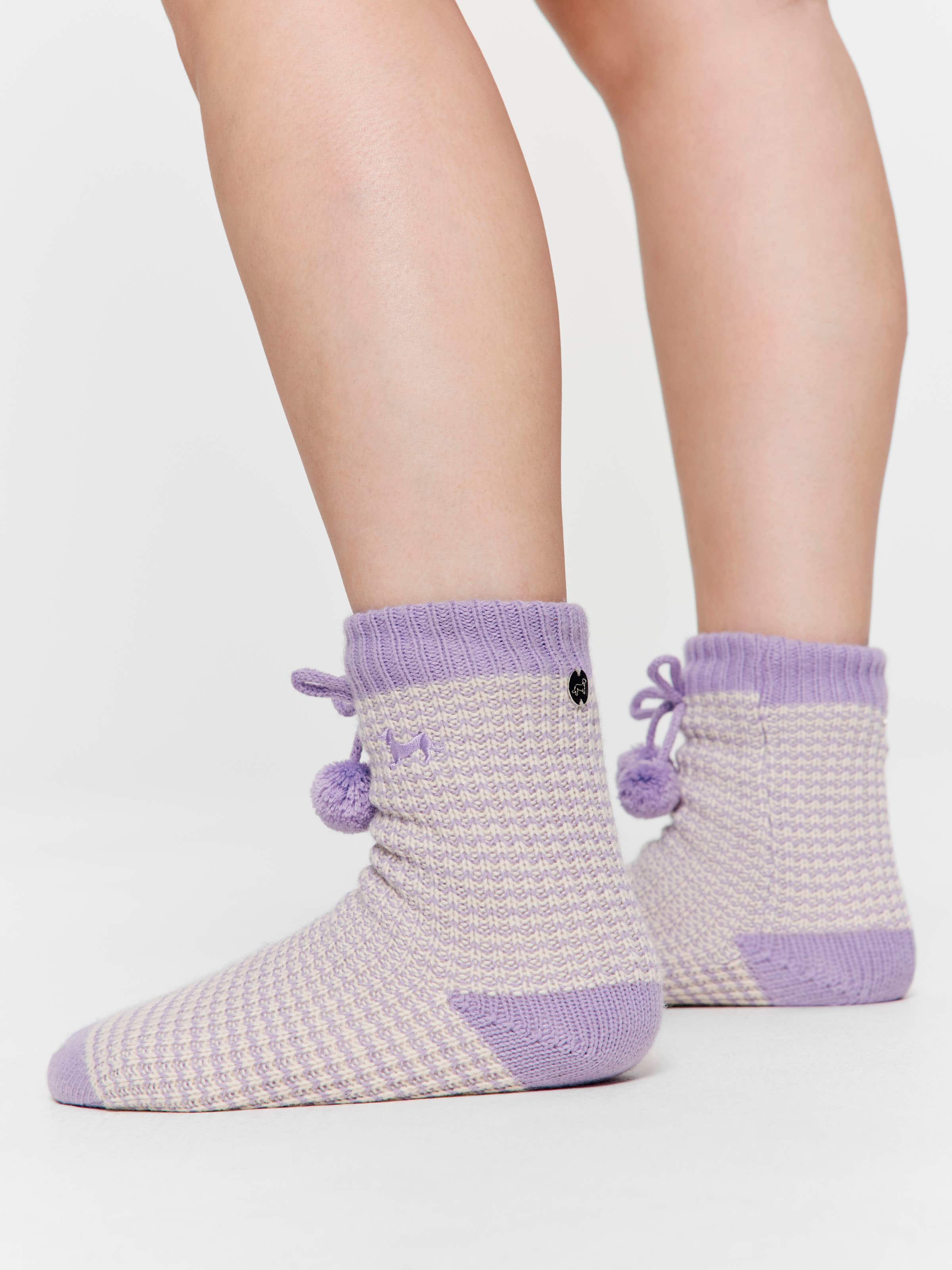 Lilac Stripe Chunky Sock